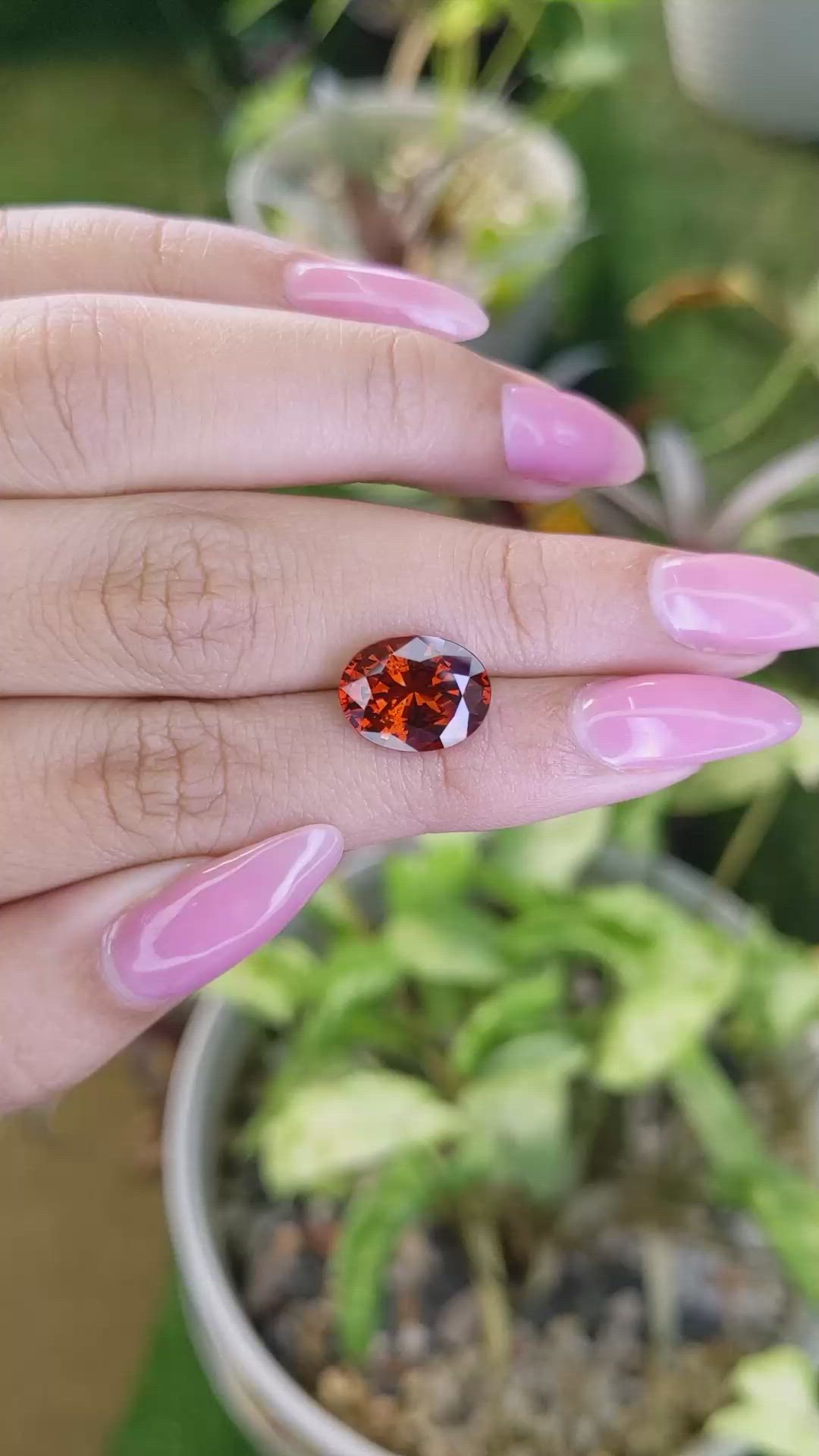 5.37 Ct. Hessonite Garnet from Madagascar Size Video