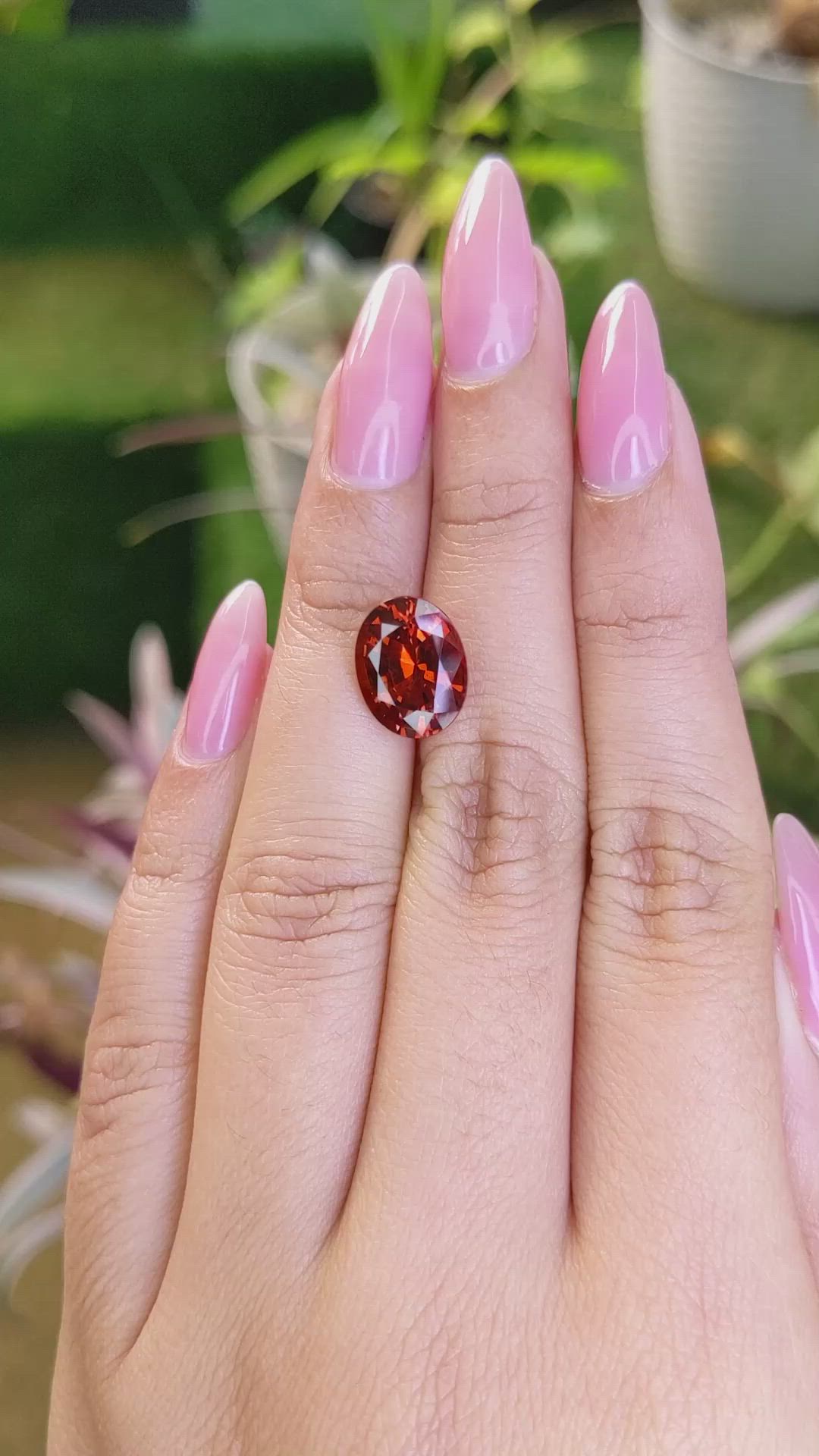 5.37 Ct. Hessonite Garnet from Madagascar Size Video