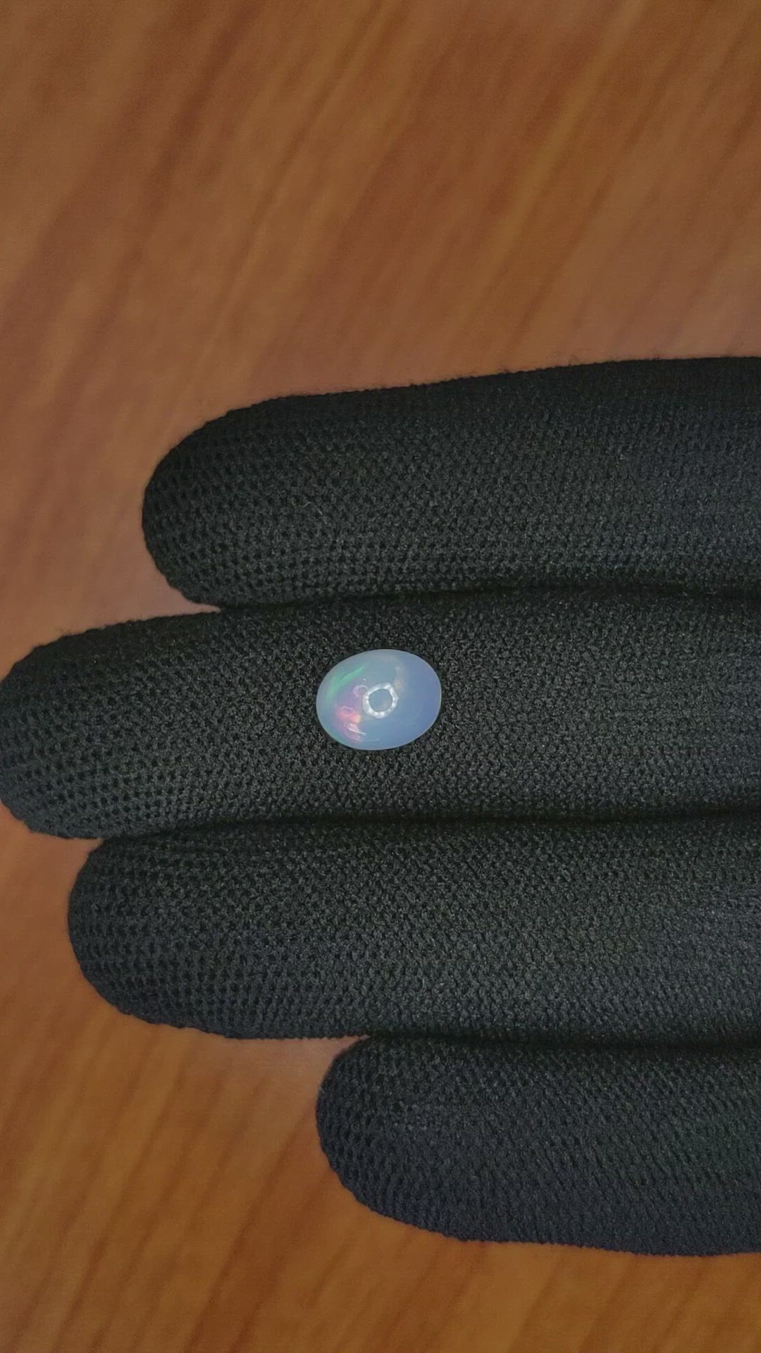 1.38 Ct. Cabochon White Opal from Australia Size Video