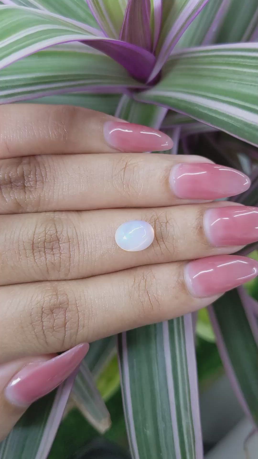 1.38 Ct. Cabochon White Opal from Australia Size Video