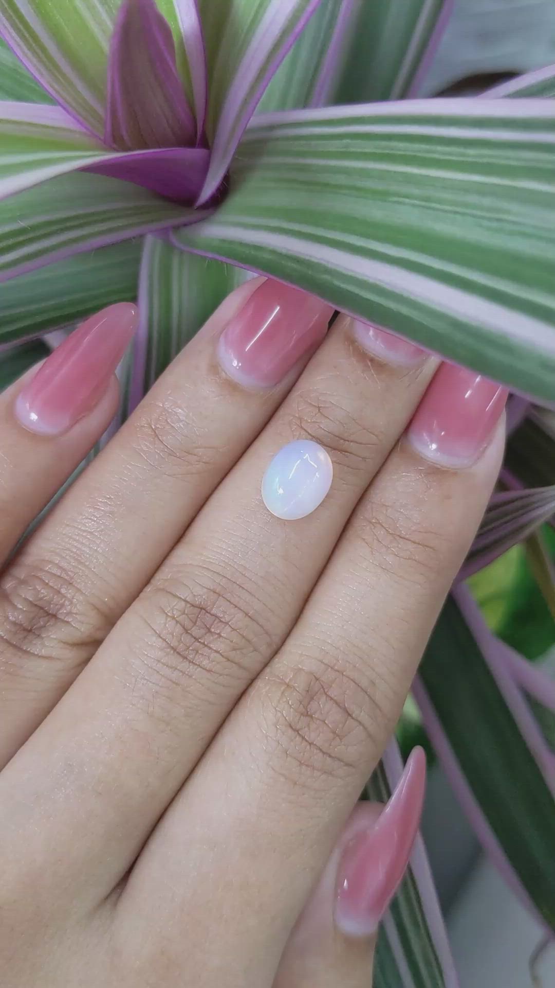 1.38 Ct. Cabochon White Opal from Australia Size Video