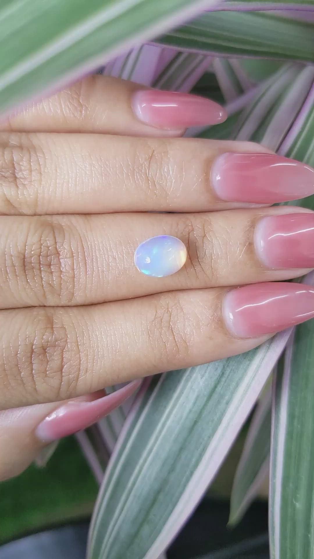 1.41 Ct. Cabochon White Opal from Australia Size Video