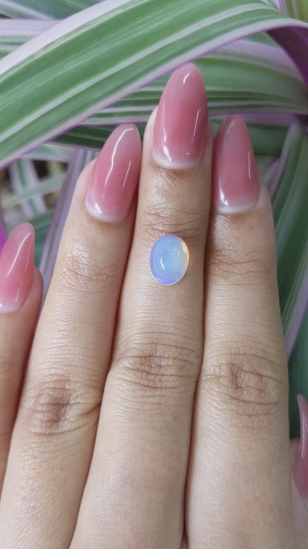 1.41 Ct. Cabochon White Opal from Australia Size Video
