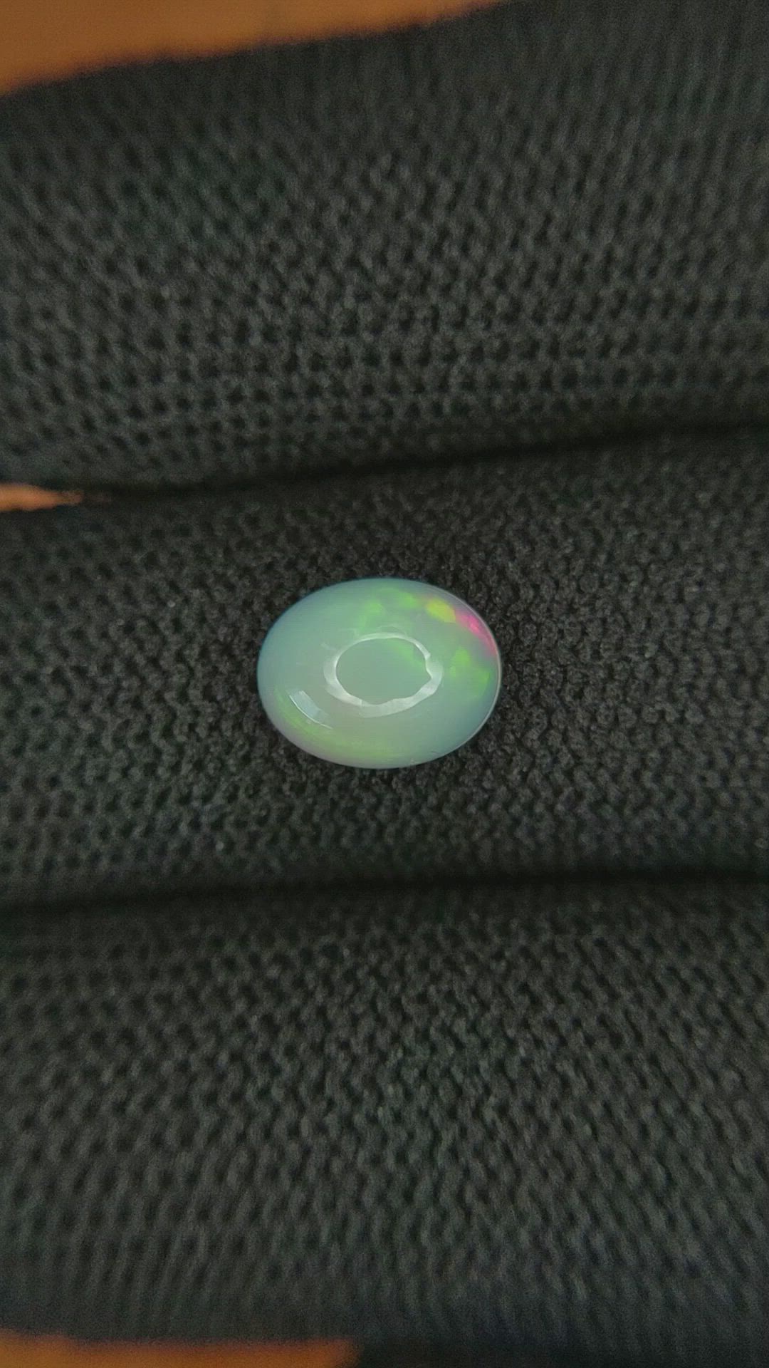 1.13 Ct. Cabochon White Opal from Australia Size Video
