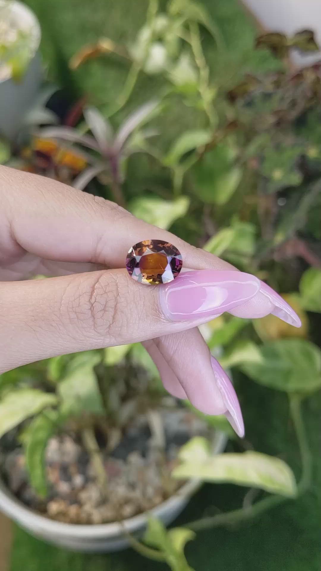 4.37 Ct. Ametrine from Ceylon (Sri Lanka) Size Video