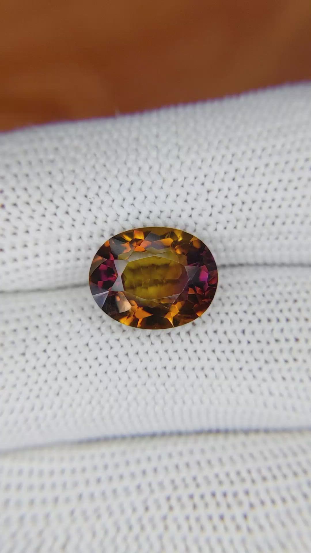 4.37 Ct. Ametrine from Ceylon (Sri Lanka) Size Video