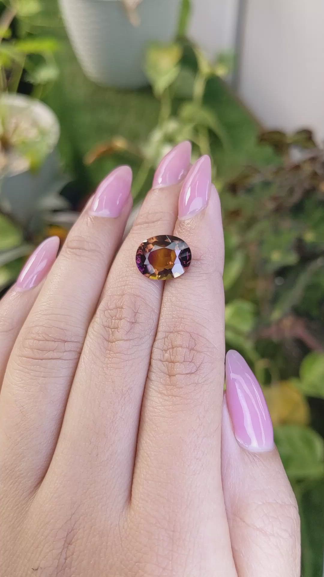 4.37 Ct. Ametrine from Ceylon (Sri Lanka) Size Video