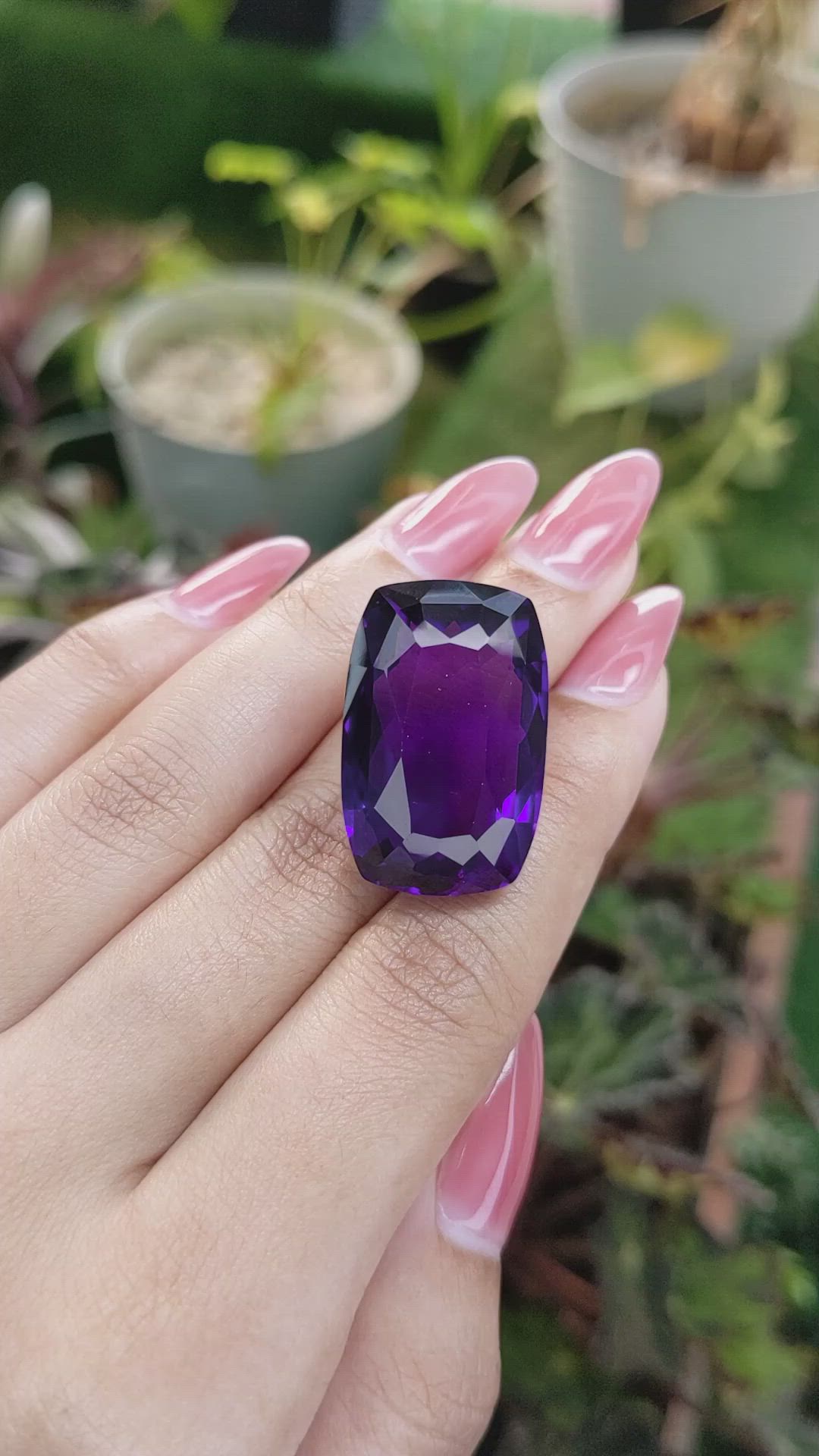 48.43 Ct. Amethyst from Ceylon (Sri Lanka) Size Video