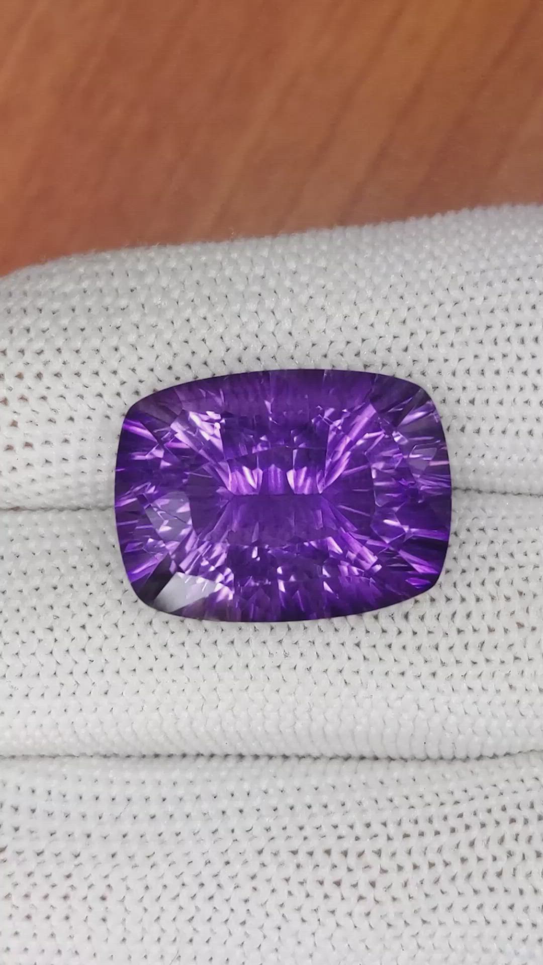 19.08 Ct. Amethyst from Ceylon (Sri Lanka) Size Video