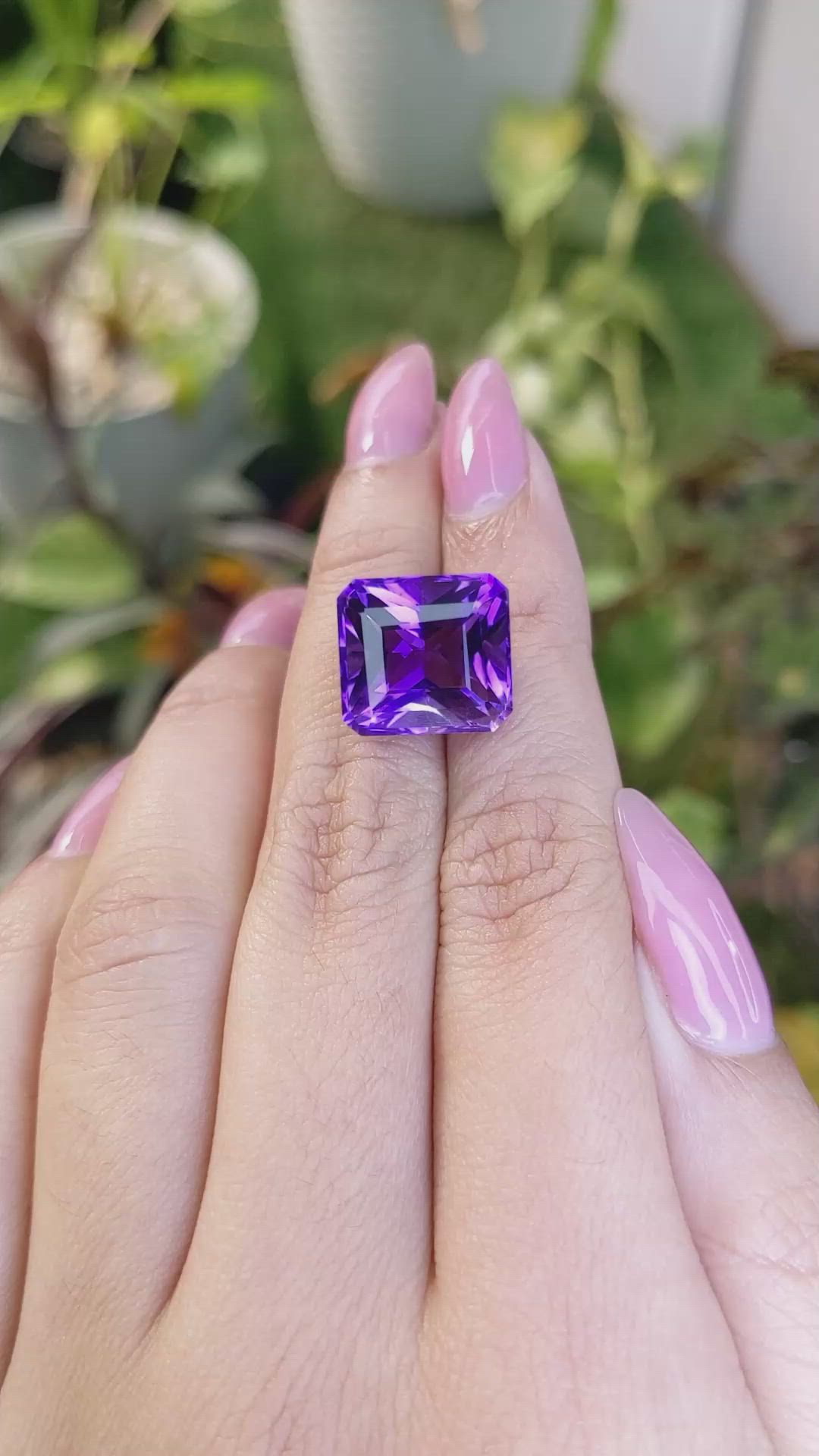 12.24 Ct. Amethyst from Ceylon (Sri Lanka) Size Video
