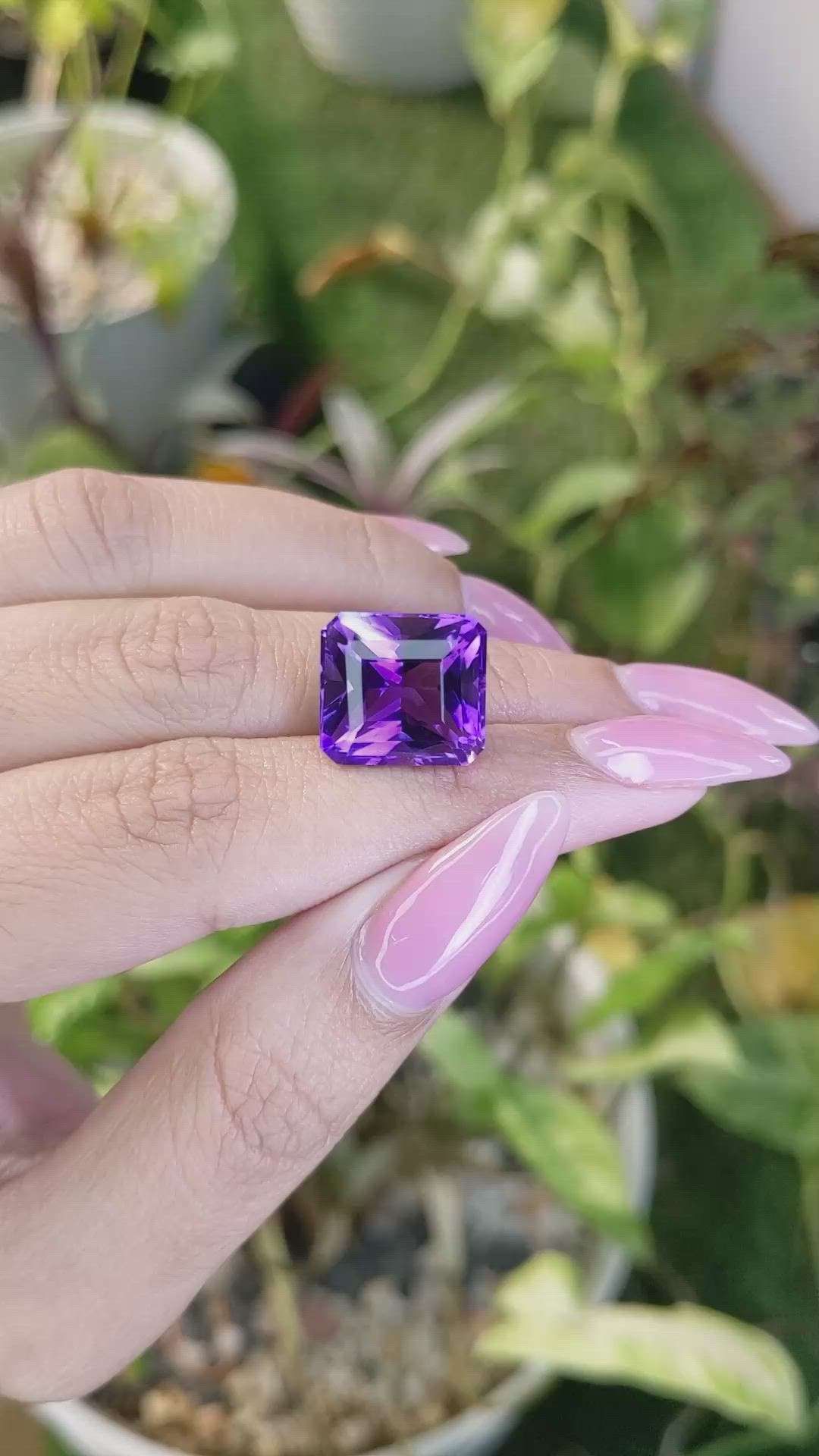 12.24 Ct. Amethyst from Ceylon (Sri Lanka) Size Video