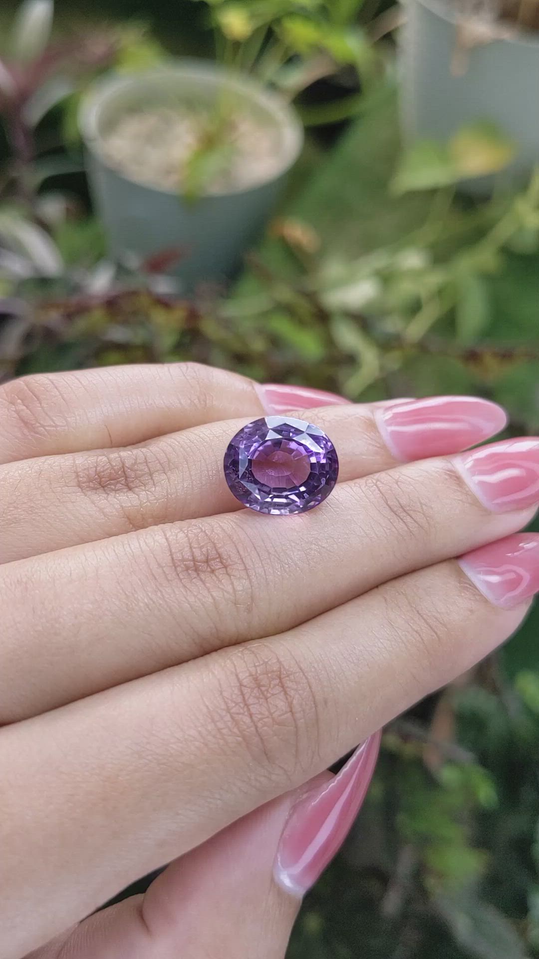 10.26 Ct. Amethyst from Ceylon (Sri Lanka) Size Video