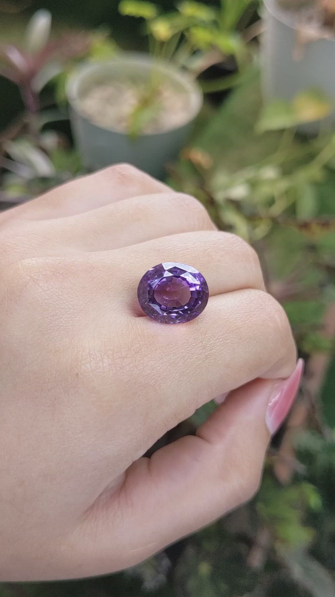 10.26 Ct. Amethyst from Ceylon (Sri Lanka) Size Video