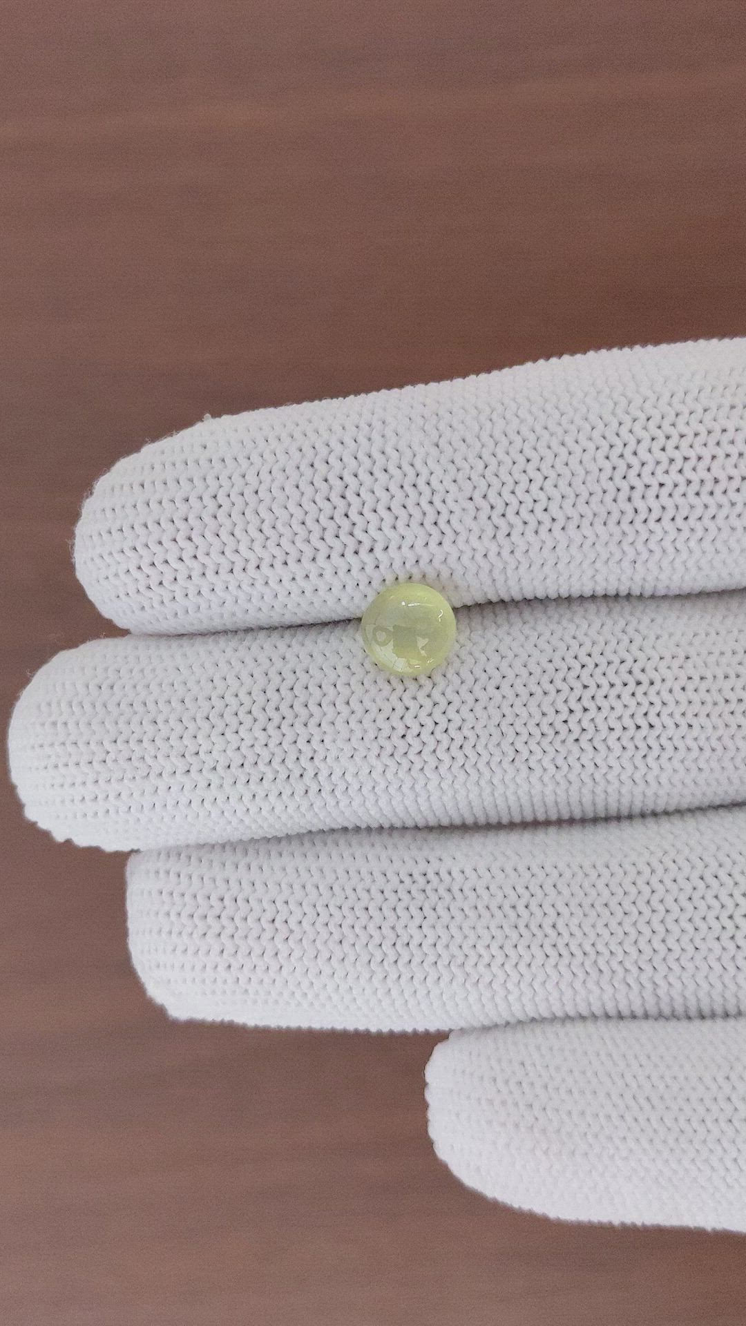 1.68 Ct. Cabochon Chrysoberyl from Ceylon (Sri Lanka) Size Video