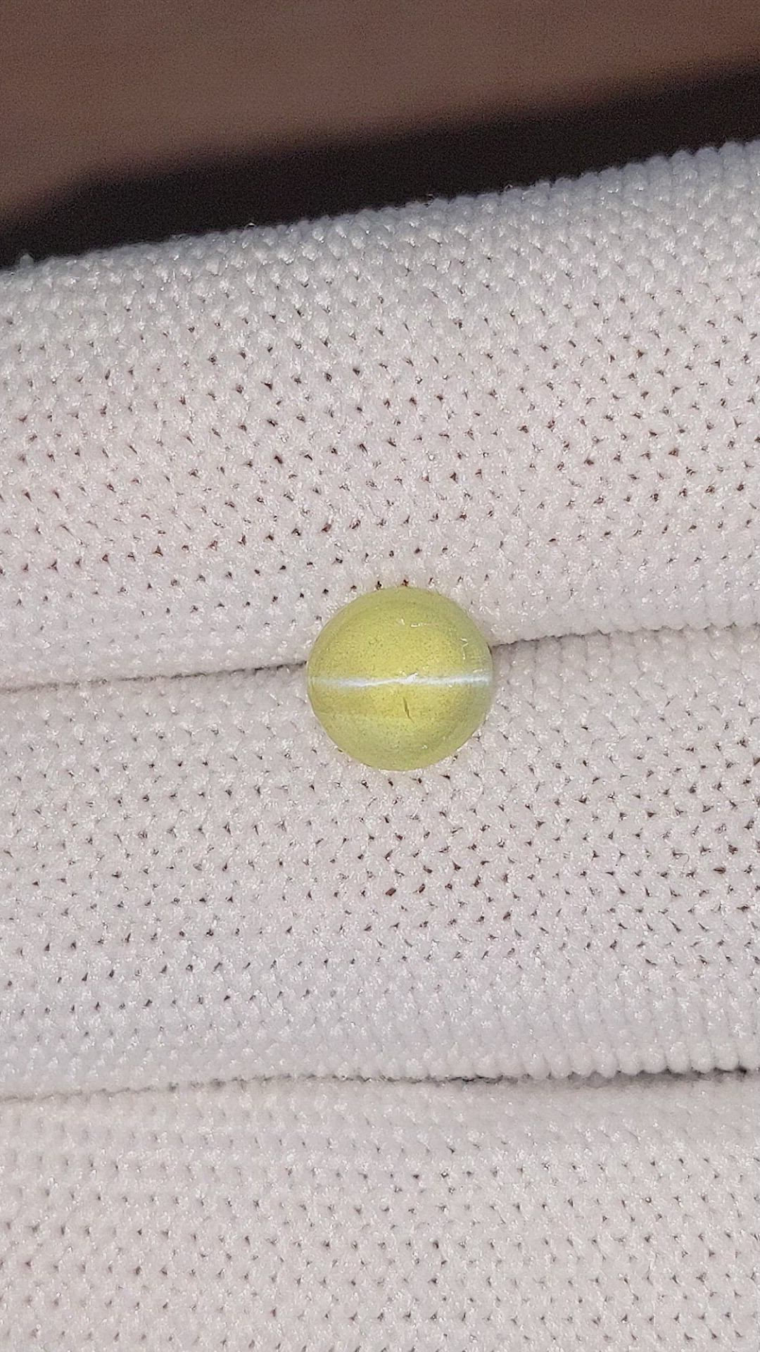 1.68 Ct. Cabochon Chrysoberyl from Ceylon (Sri Lanka) Size Video