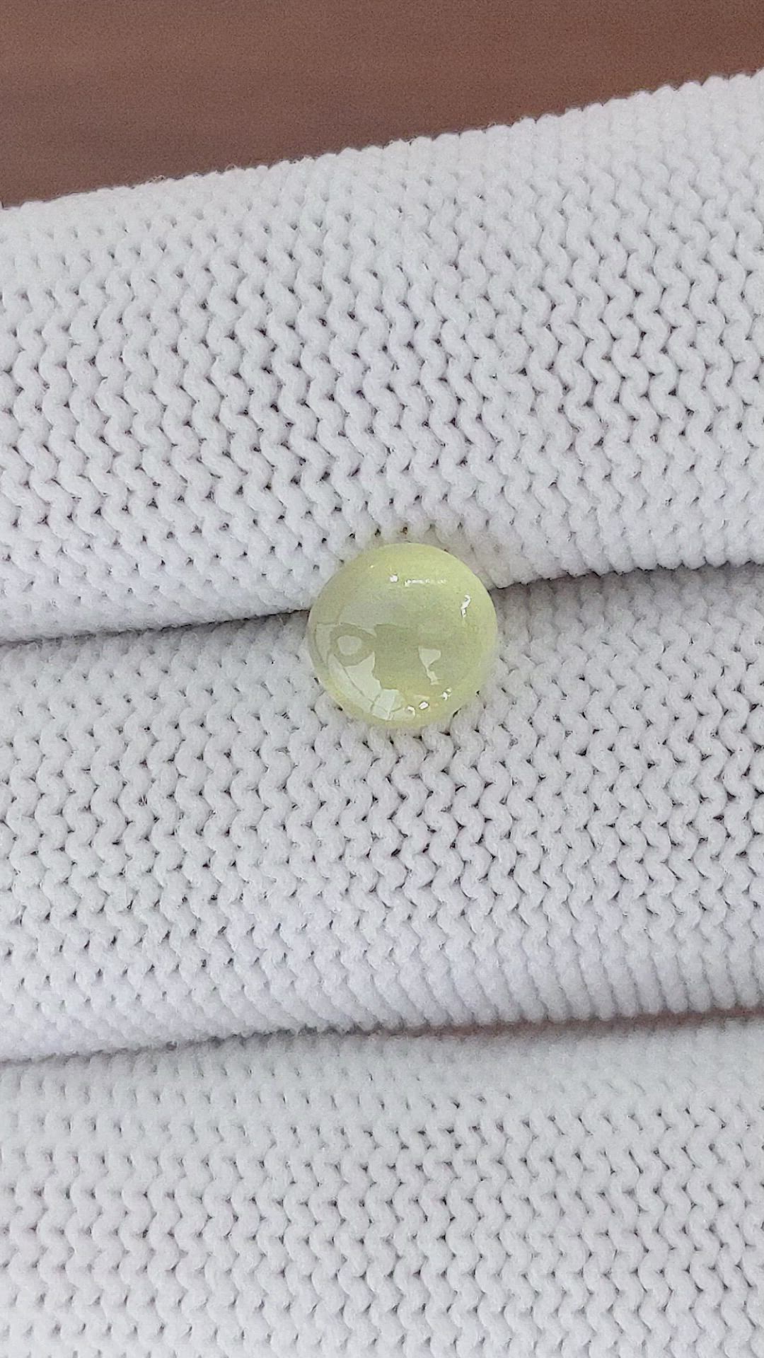 1.68 Ct. Cabochon Chrysoberyl from Ceylon (Sri Lanka) Size Video