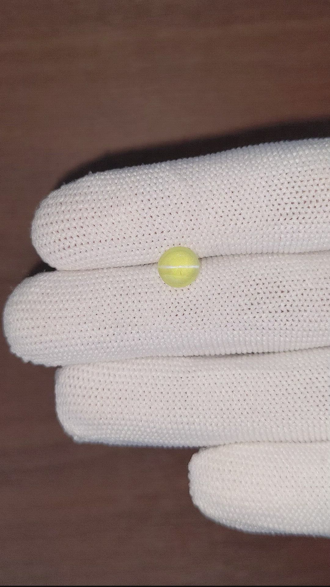 1.68 Ct. Cabochon Chrysoberyl from Ceylon (Sri Lanka) Size Video