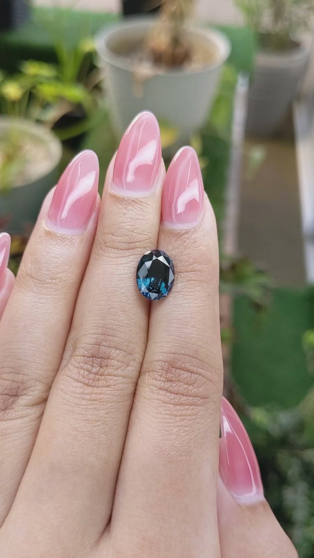 3.07 Ct. Cobalt Spinel from Ceylon (Sri Lanka) Size Video