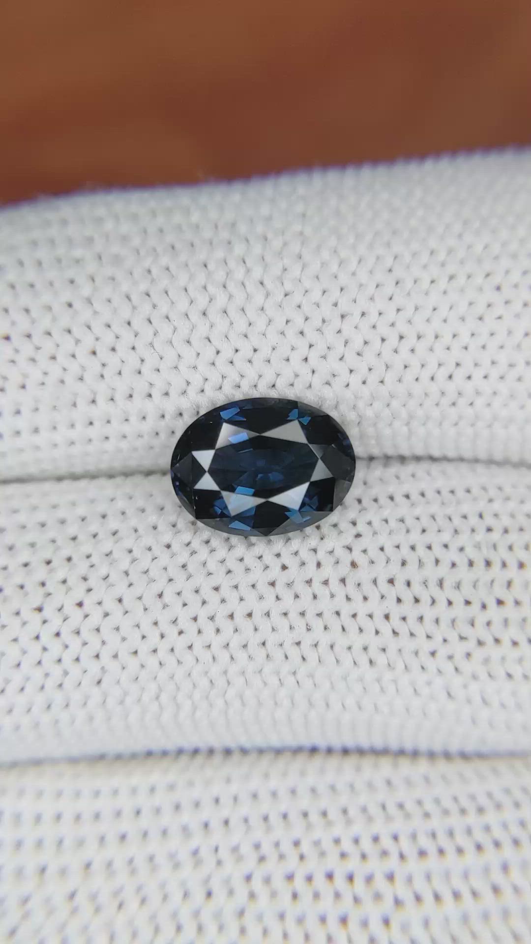 3.07 Ct. Cobalt Spinel from Ceylon (Sri Lanka) Size Video