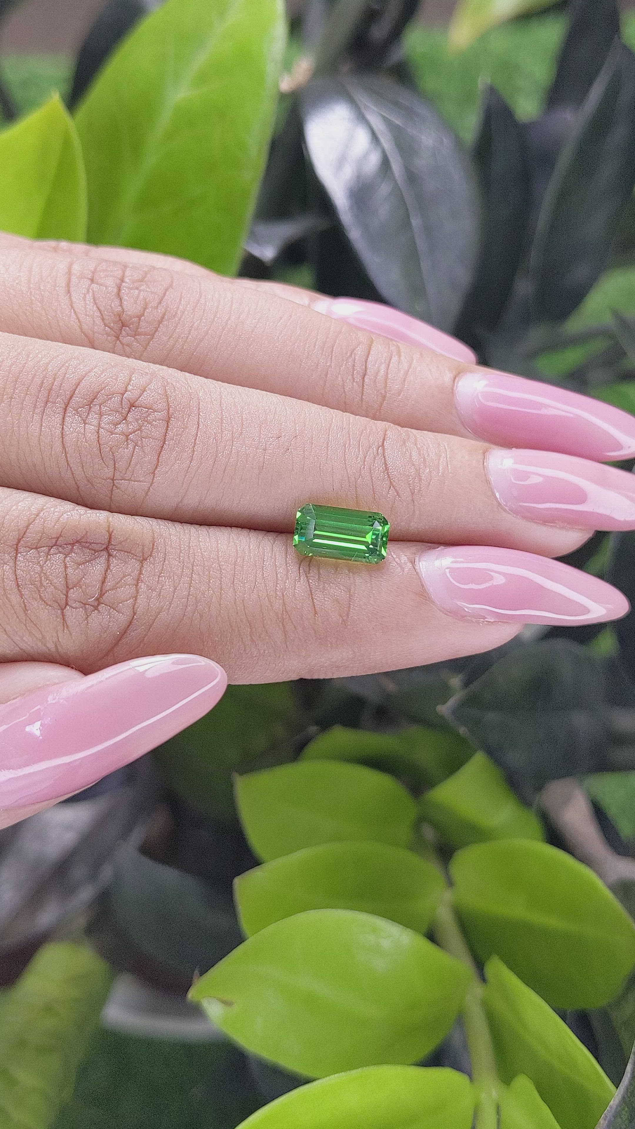 2.01 Ct. Tsavorite Garnet from Tanzania Size Video