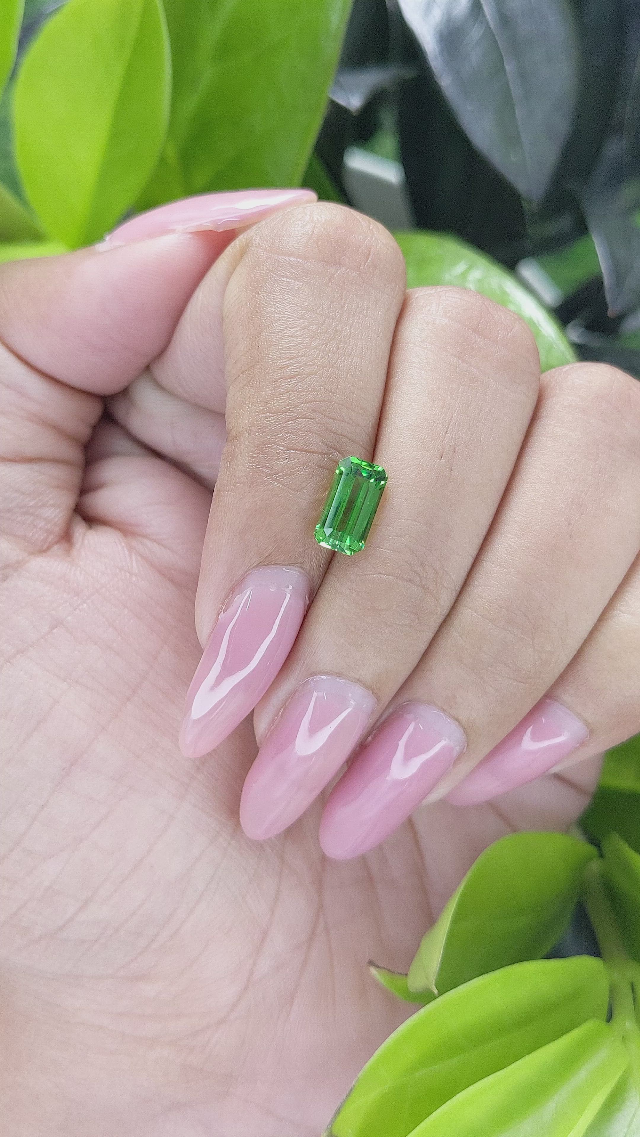 2.01 Ct. Tsavorite Garnet from Tanzania Size Video