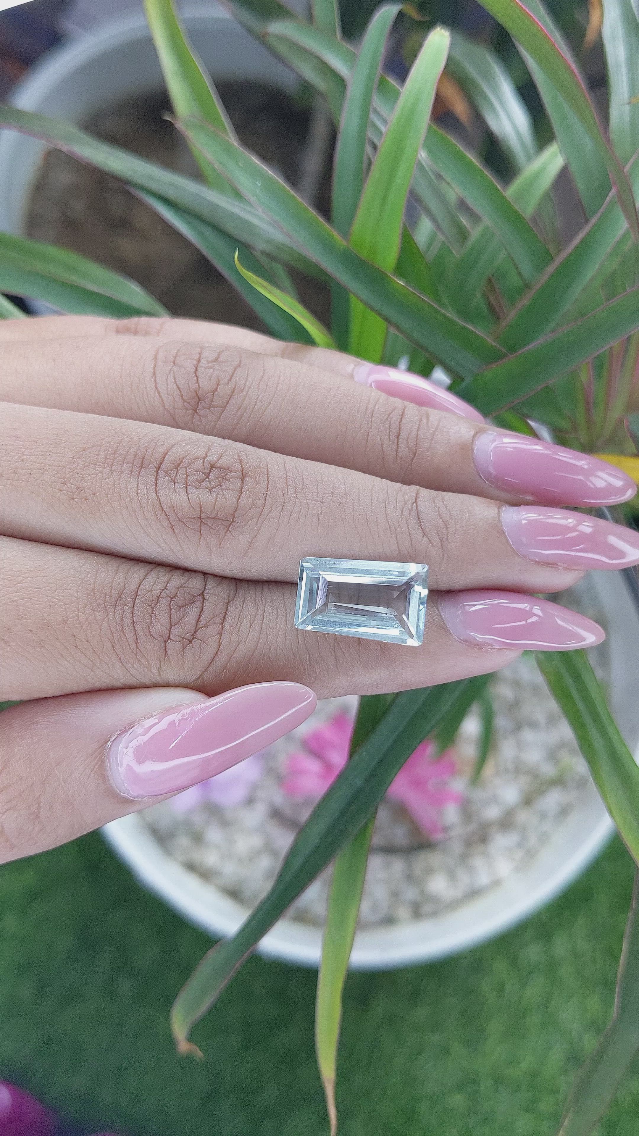 5.62 Ct. Aquamarine from Tanzania Size Video