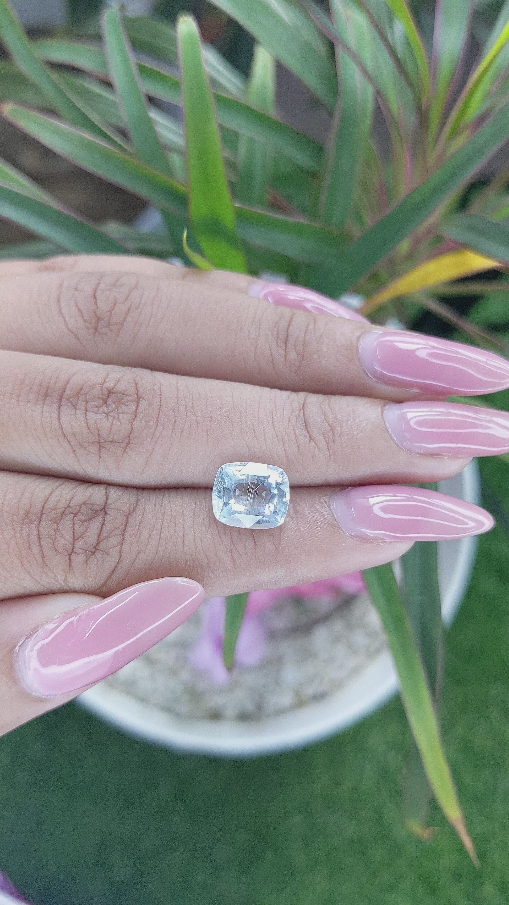 2.74 Ct. Aquamarine from Tanzania Size Video