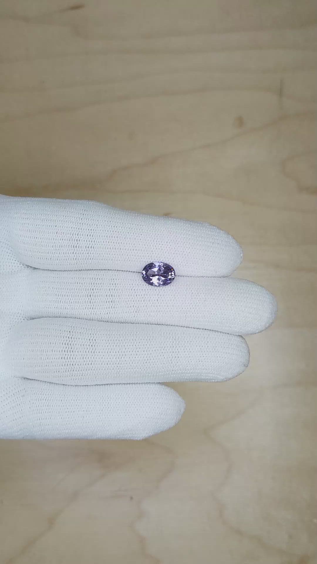 1.57 Ct. Spinel from Ceylon (Sri Lanka) Size Video