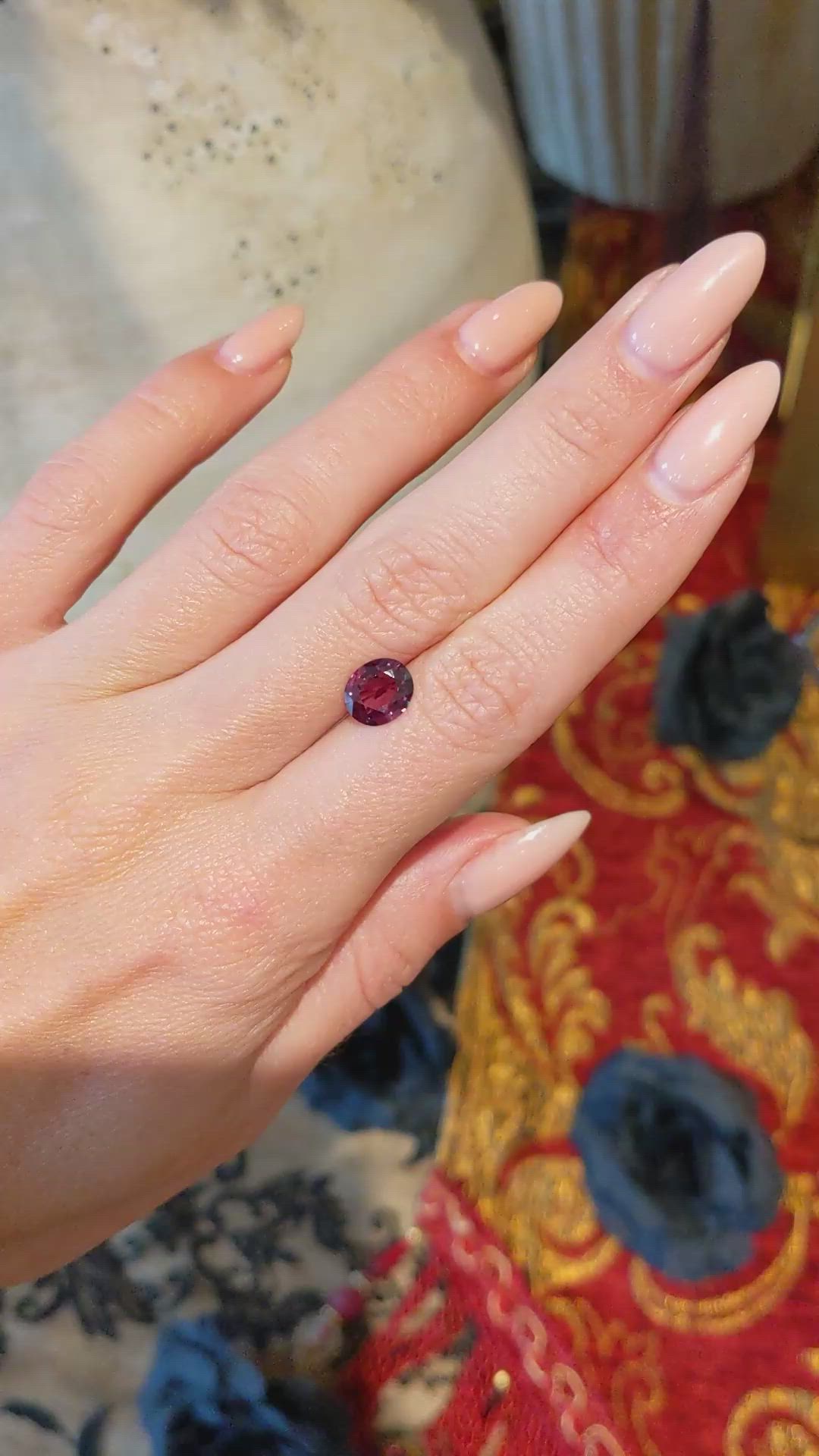 1.58 Ct. Spinel from Ceylon (Sri Lanka) Size Video