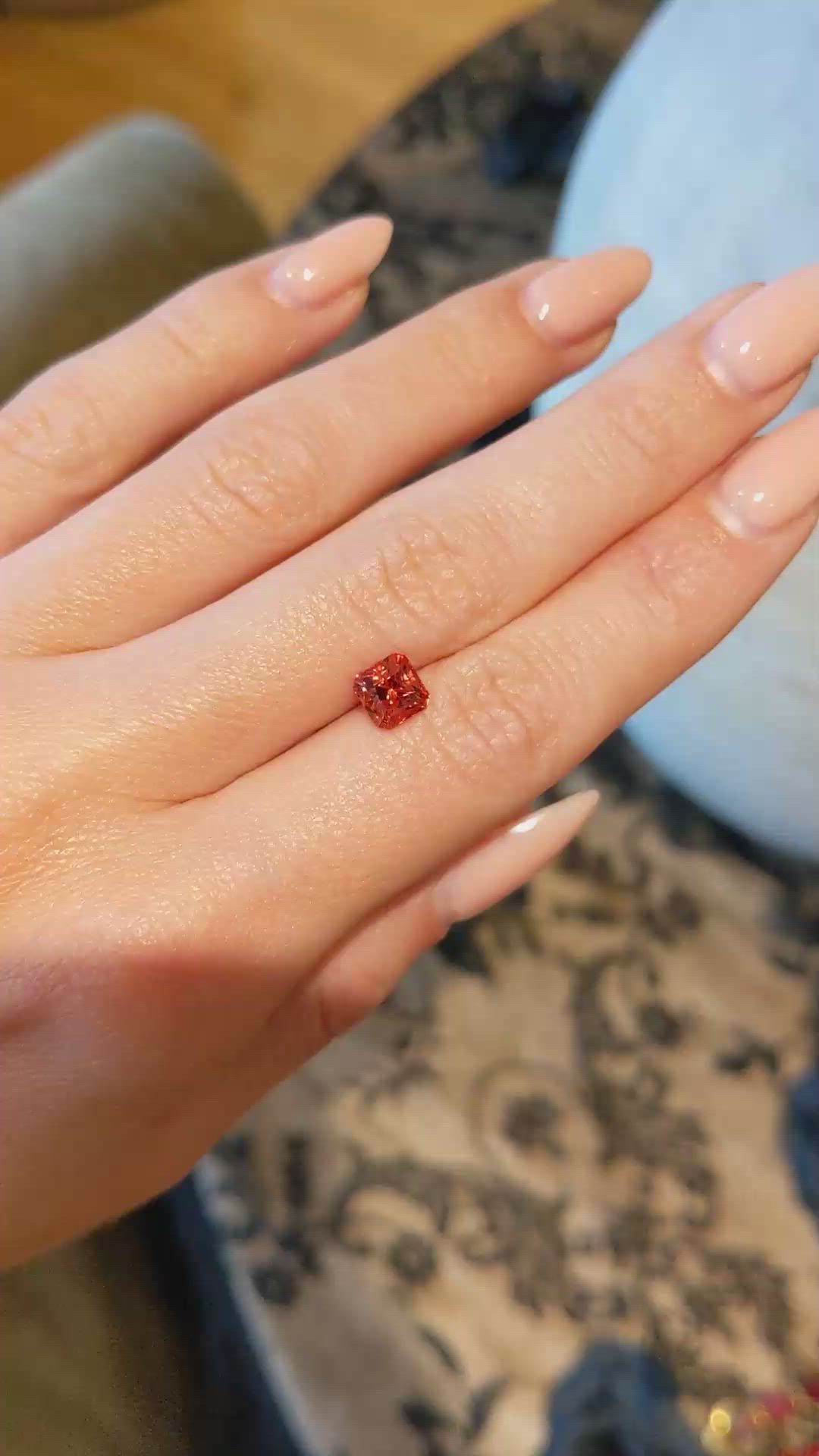 1.58 Ct. Spinel from Ceylon (Sri Lanka) Size Video