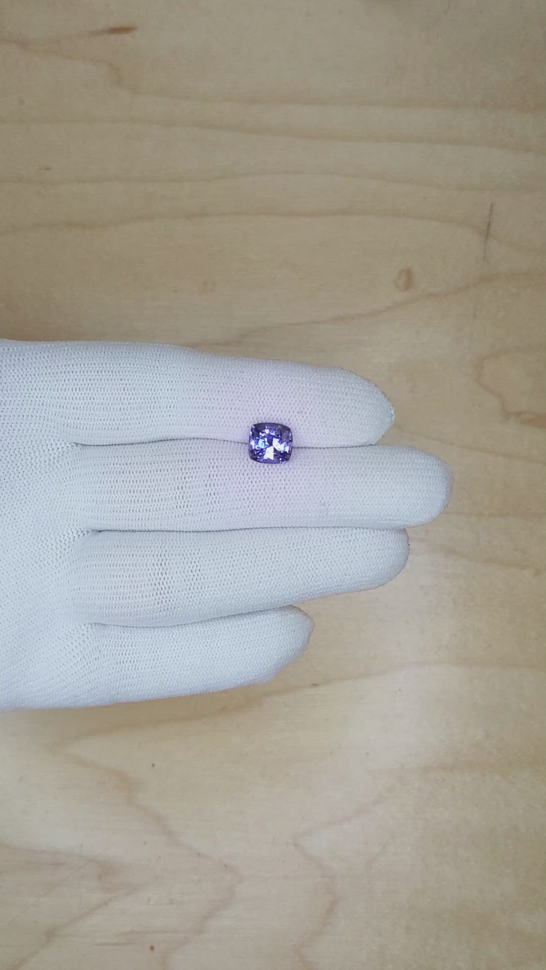 2.30 Ct. Purplish Blue Spinel from Ceylon (Sri Lanka) Size Video