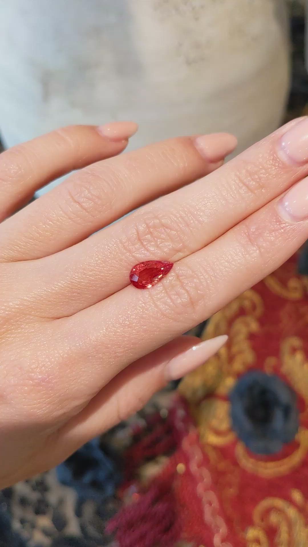 2.08 Ct. Spinel from Ceylon (Sri Lanka) Size Video