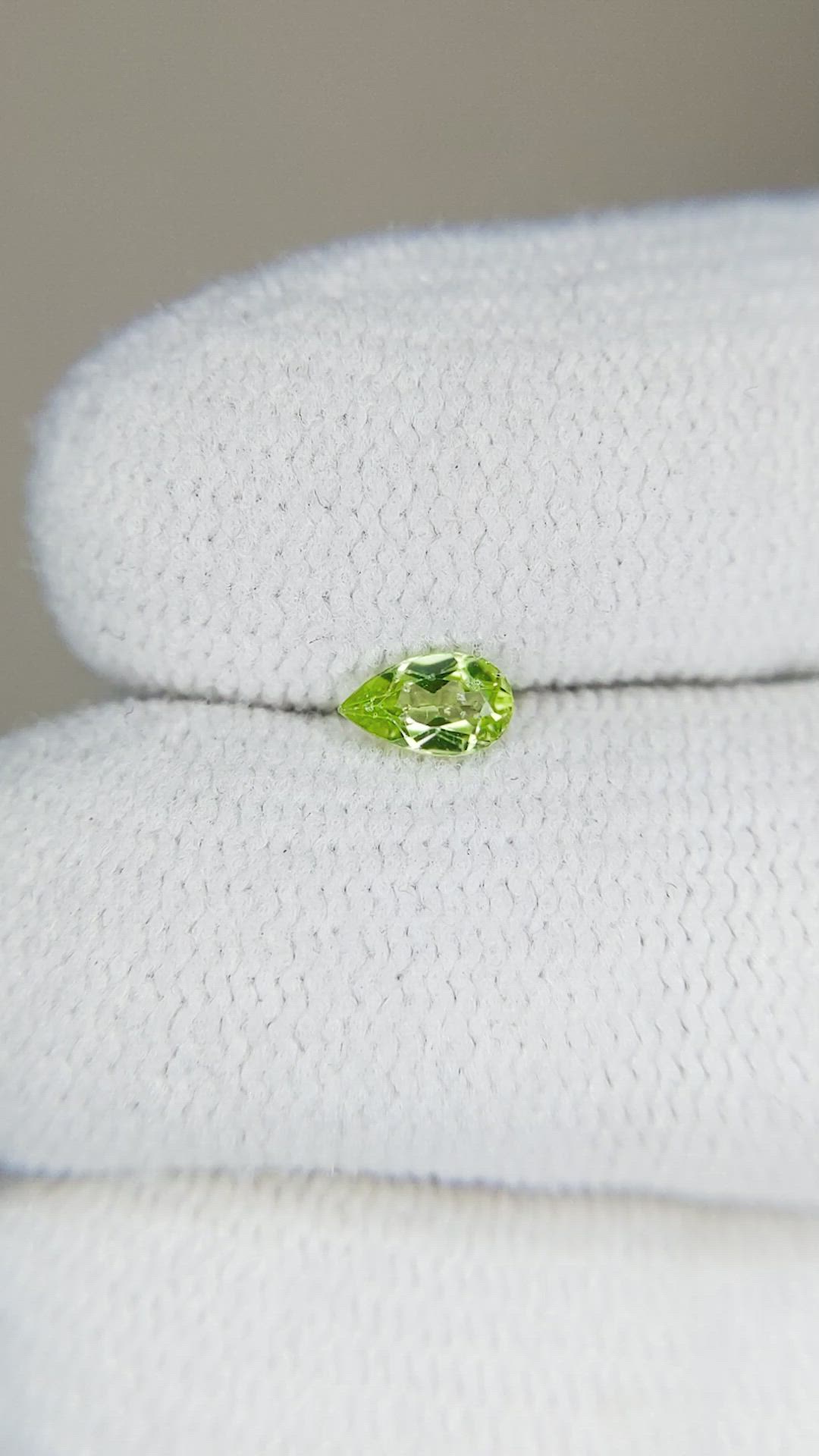 0.19 Ct. Peridot from Pakistan Size Video