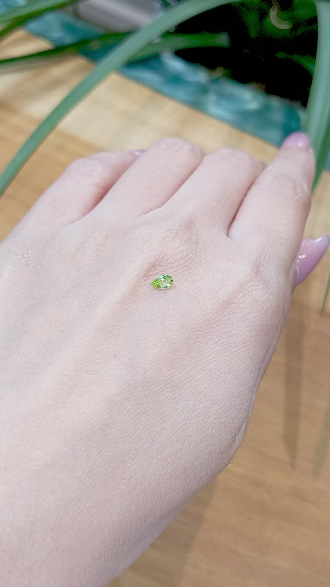 0.19 Ct. Peridot from Pakistan Size Video