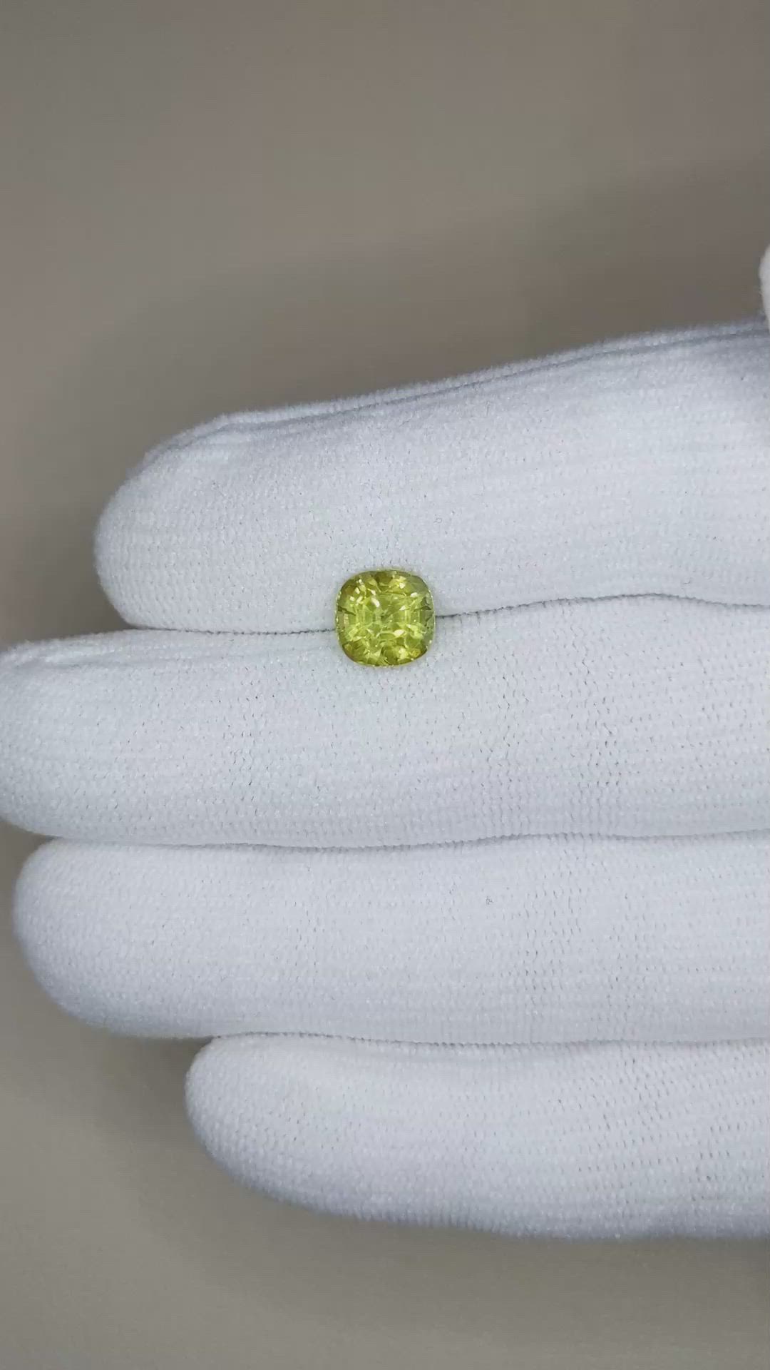 2.11 Ct. Peridot from Burma (Myanmar) Size Video
