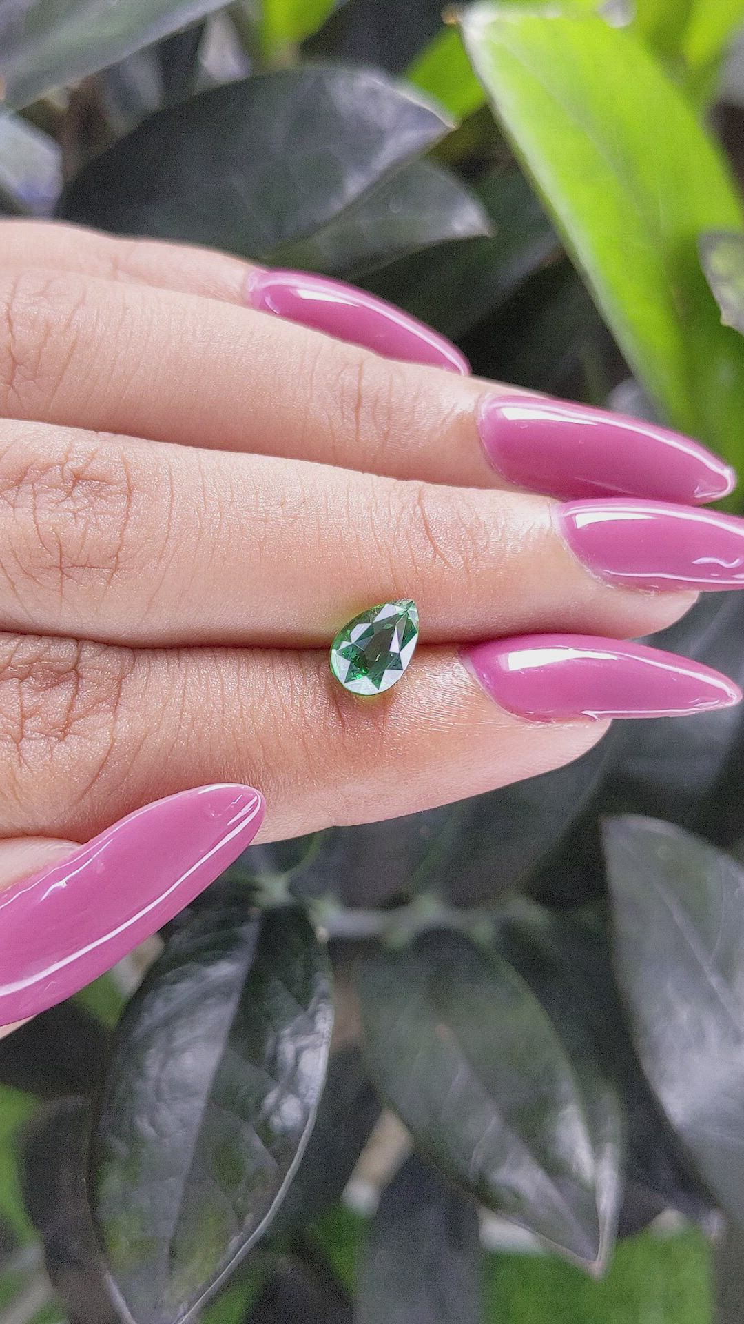 1.58 Ct. Tsavorite Garnet from Tanzania Size Video