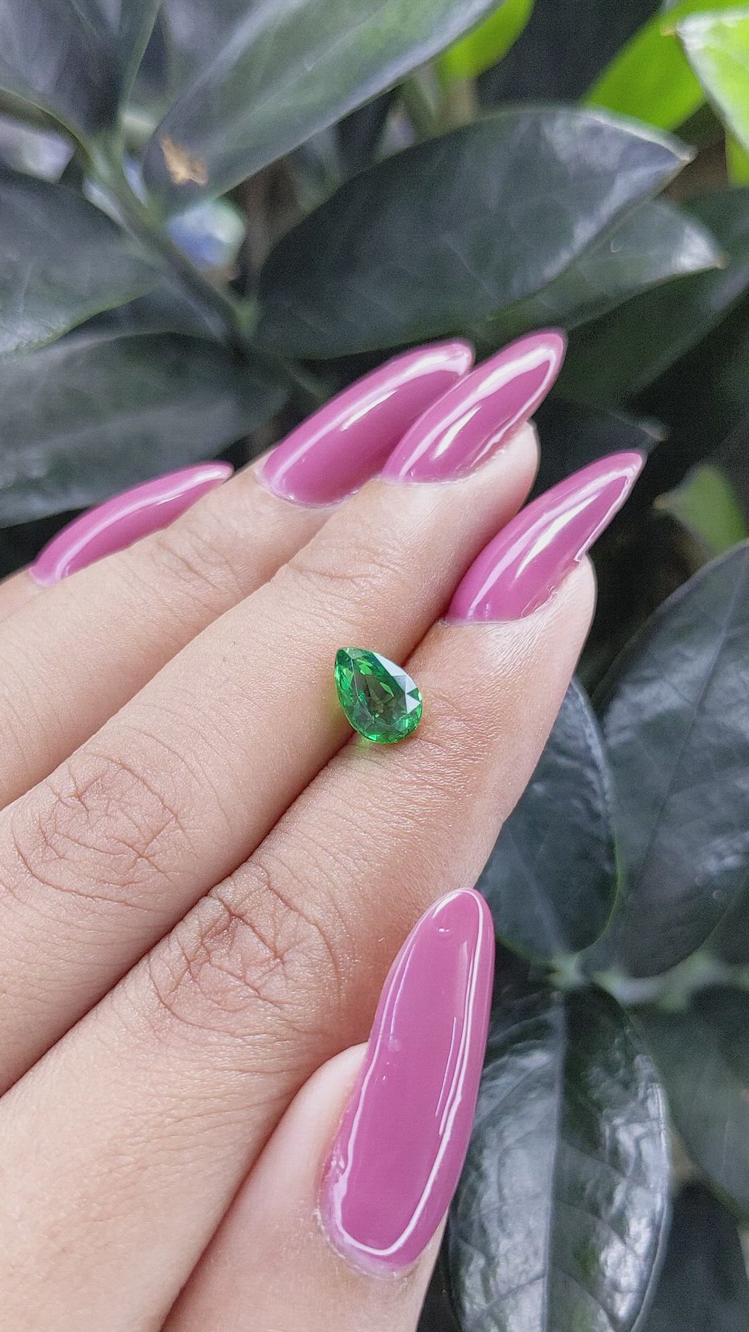 1.58 Ct. Tsavorite Garnet from Tanzania Size Video