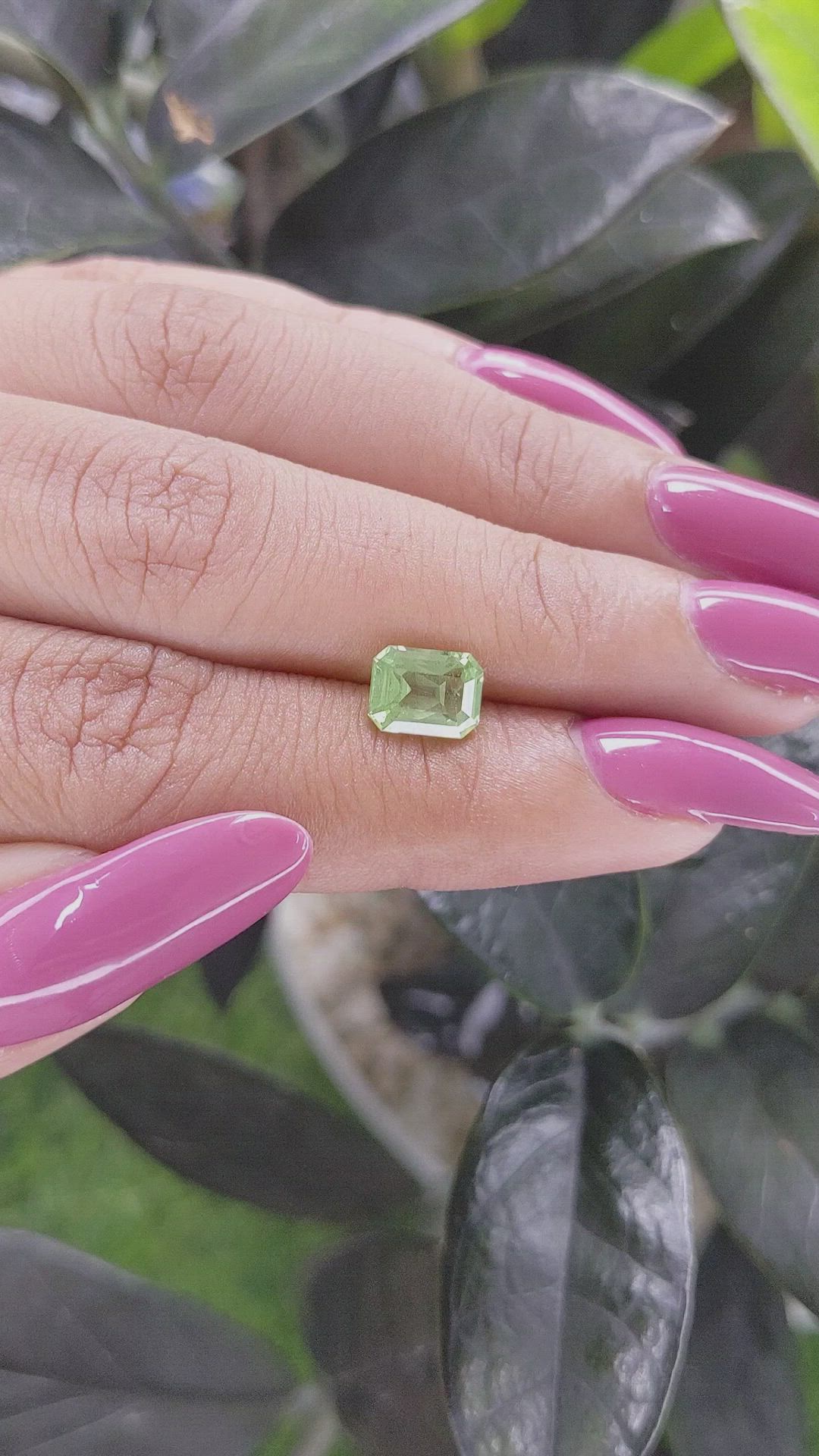 1.53 Ct. Tsavorite Garnet from Tanzania Size Video