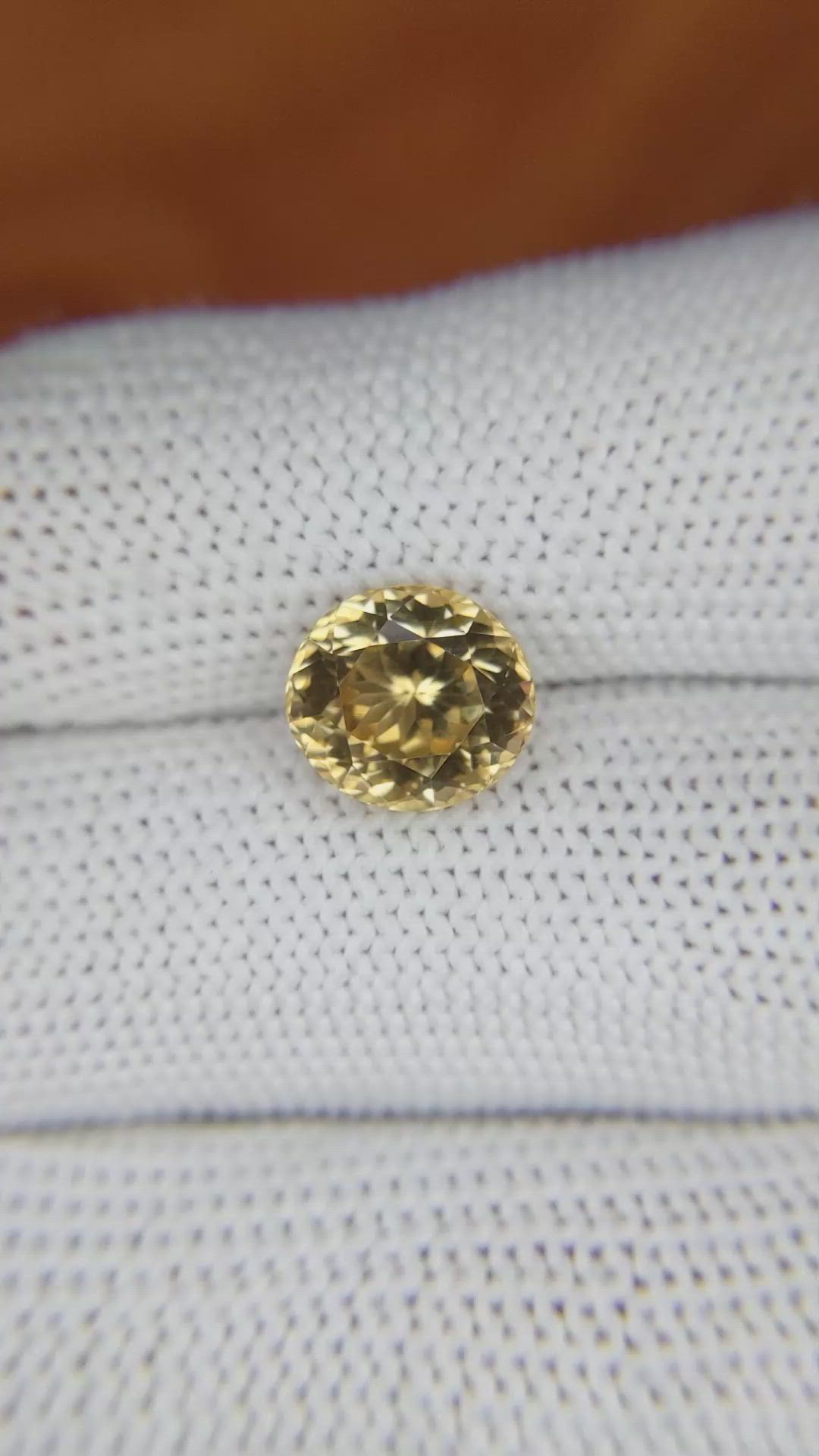 3.54 Ct. Sinhalite from Ceylon (Sri Lanka) Size Video