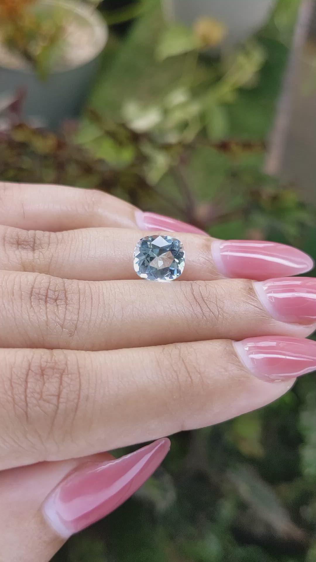 2.39 Ct. Aquamarine from Ceylon (Sri Lanka) Size Video