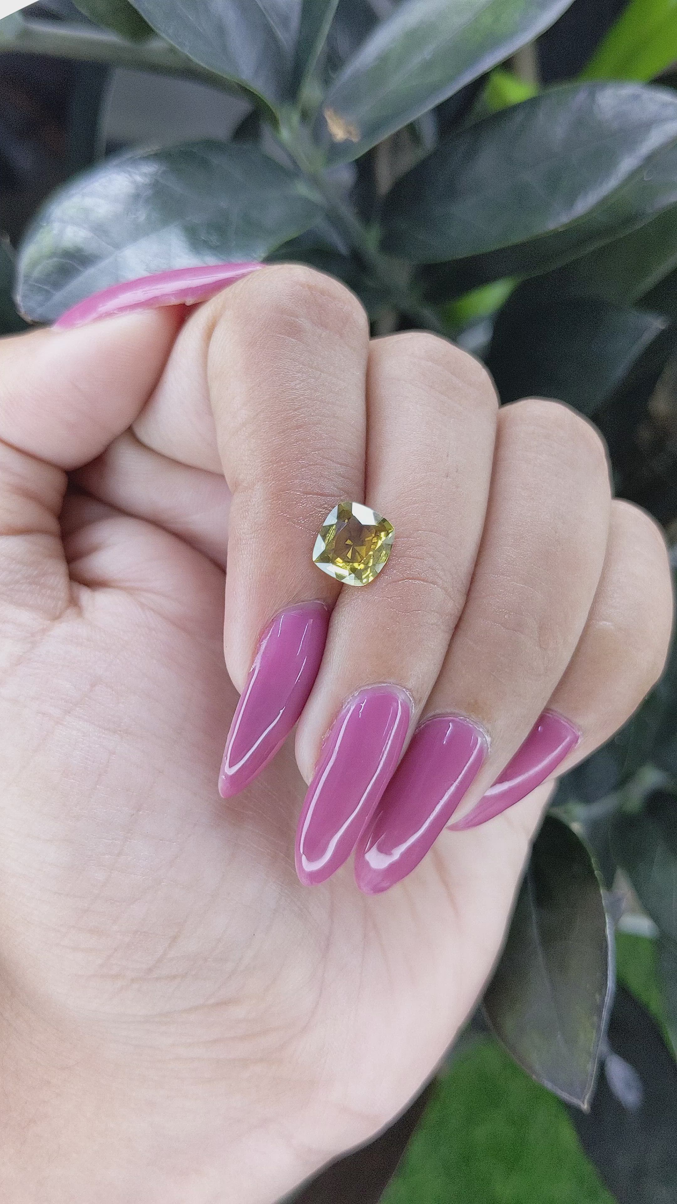 1.93 Ct. Chrysoberyl from Ceylon (Sri Lanka) Size Video