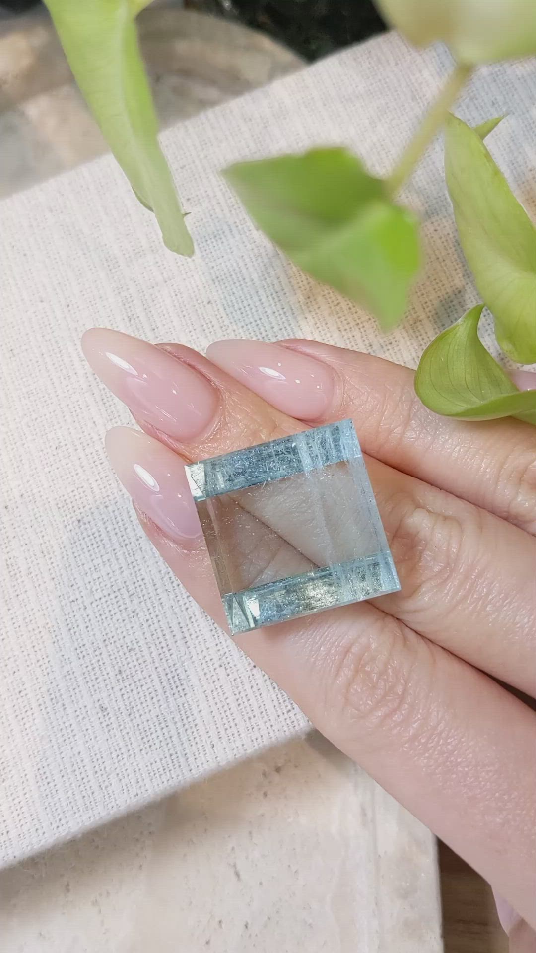 46.80 Ct. Aquamarine from Brazil Size Video