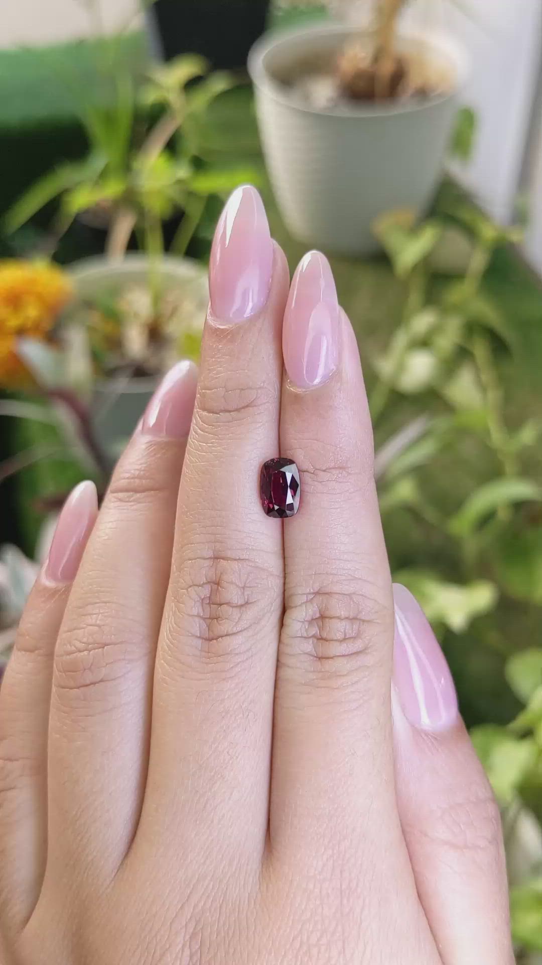 2.04 Ct. Garnet from Ceylon (Sri Lanka) Size Video