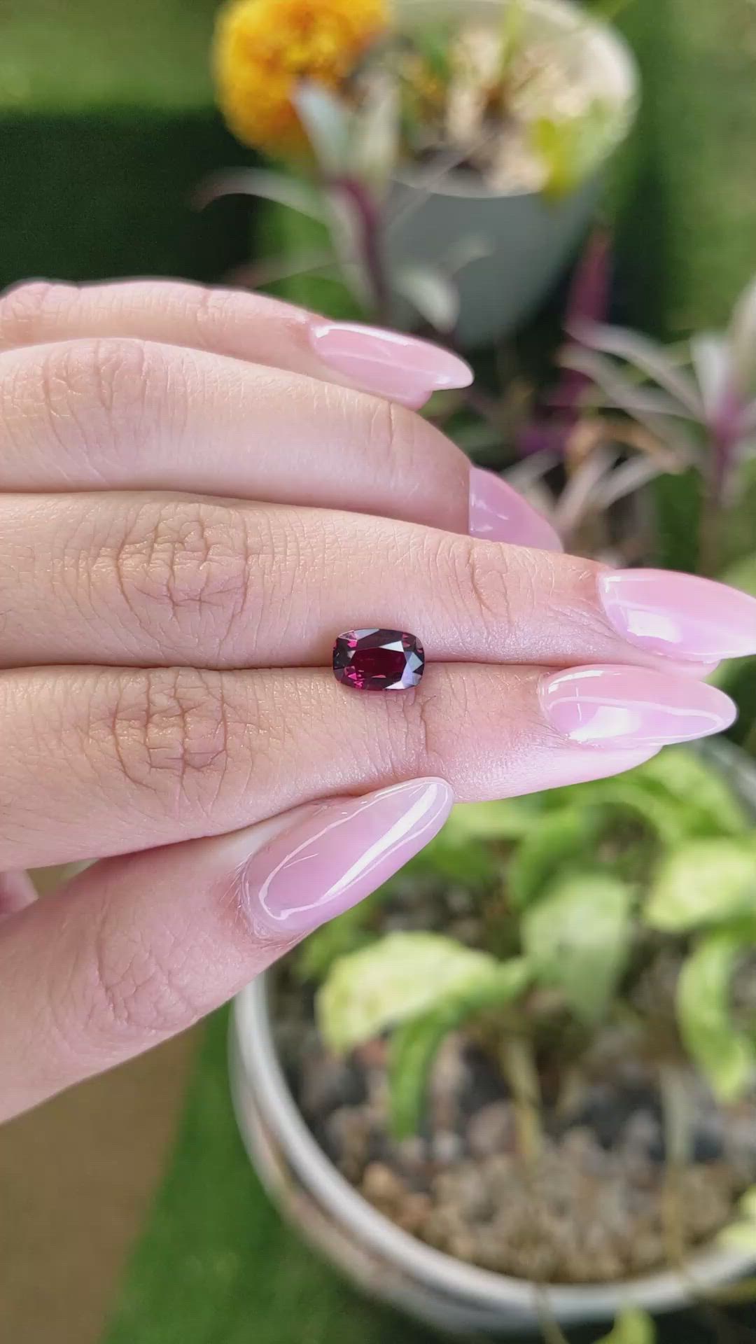 2.04 Ct. Garnet from Ceylon (Sri Lanka) Size Video