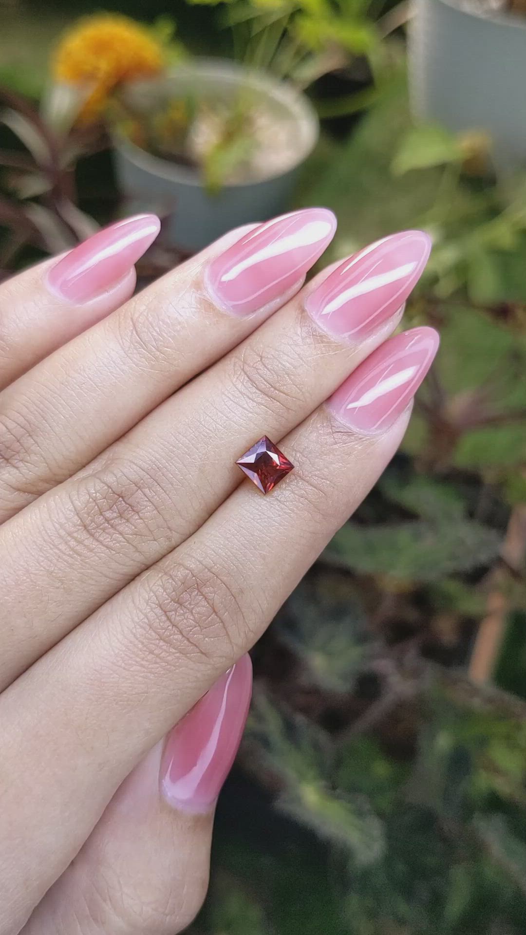 1.46 Ct. Garnet from Ceylon (Sri Lanka) Size Video