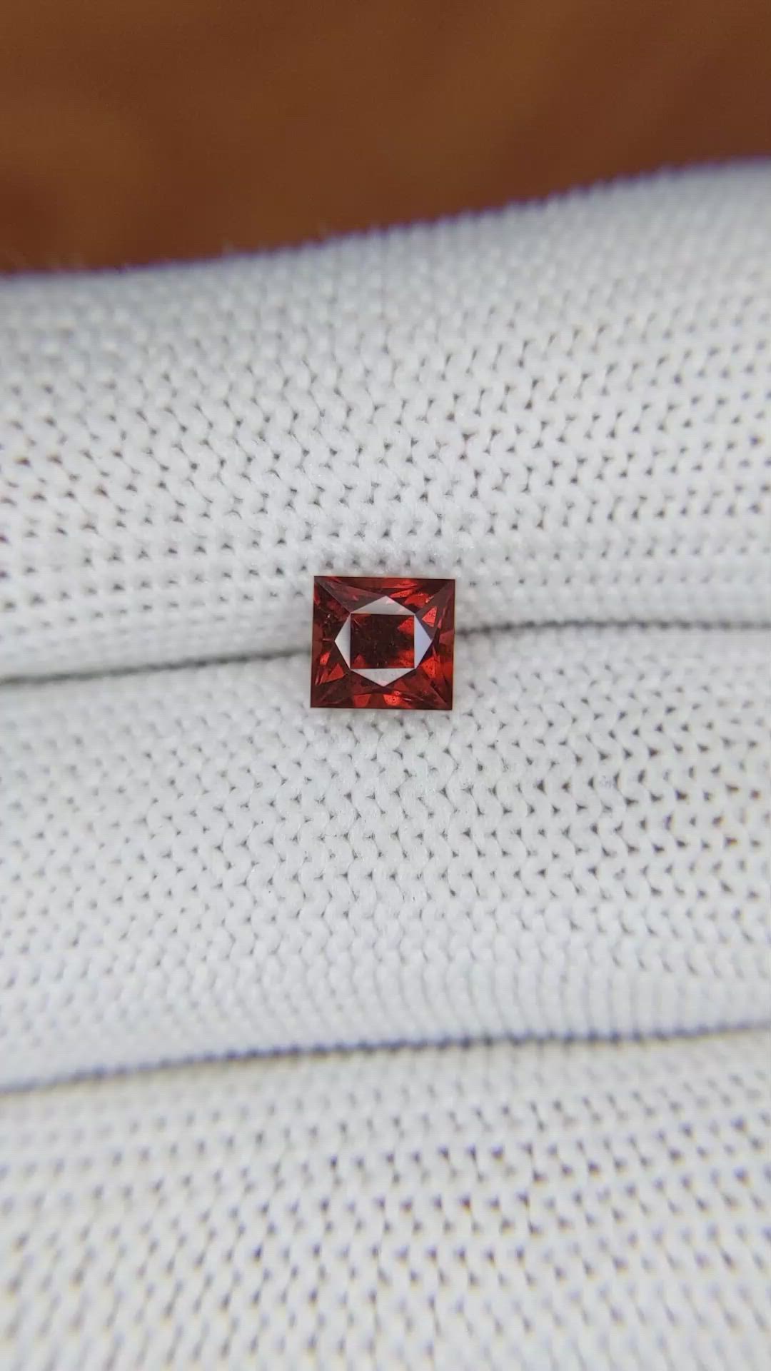 1.46 Ct. Garnet from Ceylon (Sri Lanka) Size Video