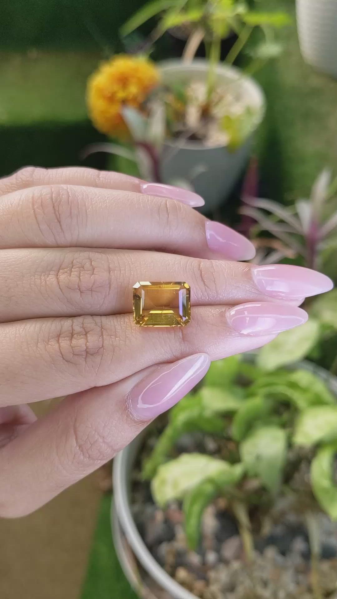 6.01 Ct. Citrine from Brazil Size Video
