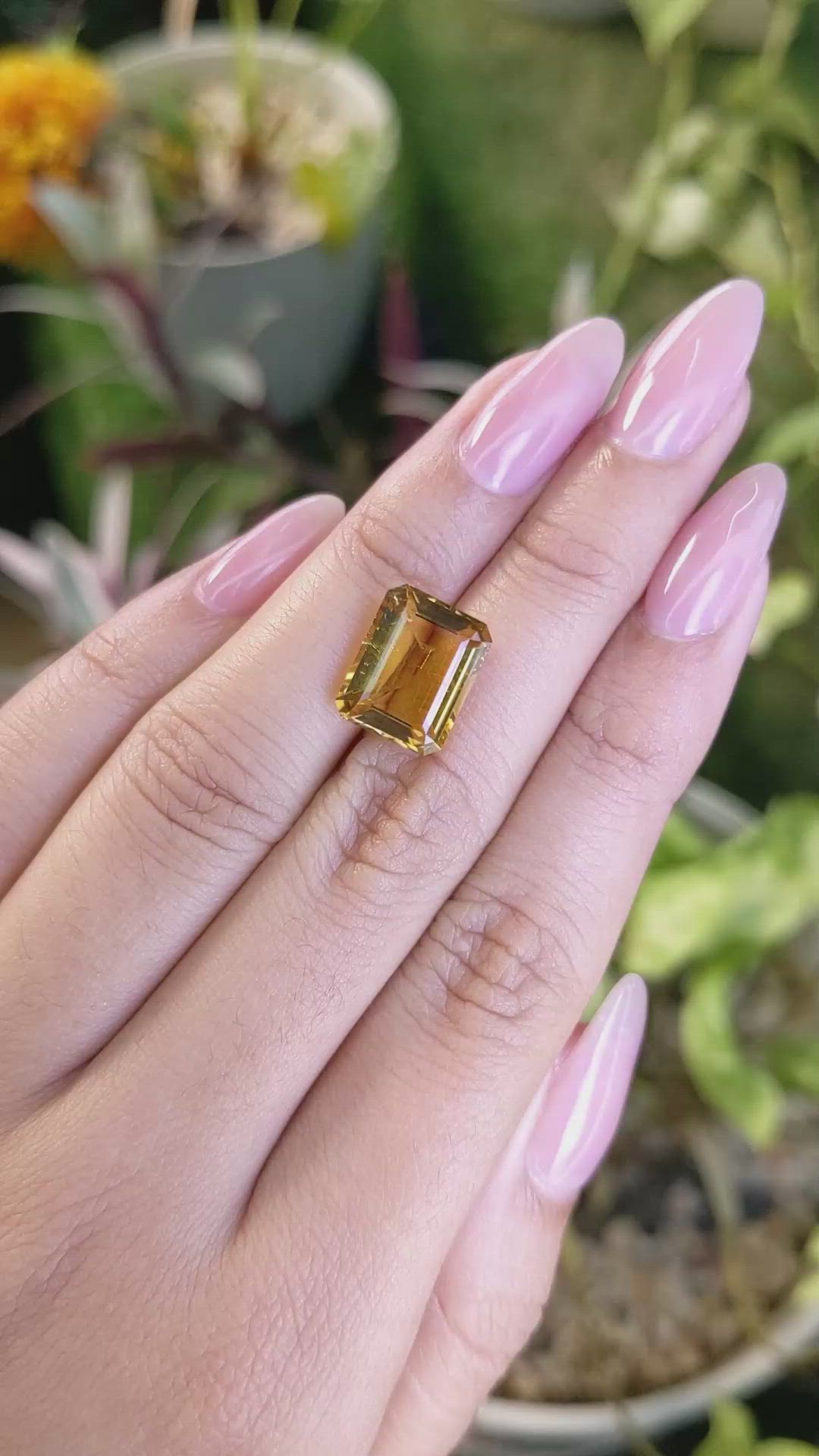 6.01 Ct. Citrine from Brazil Size Video