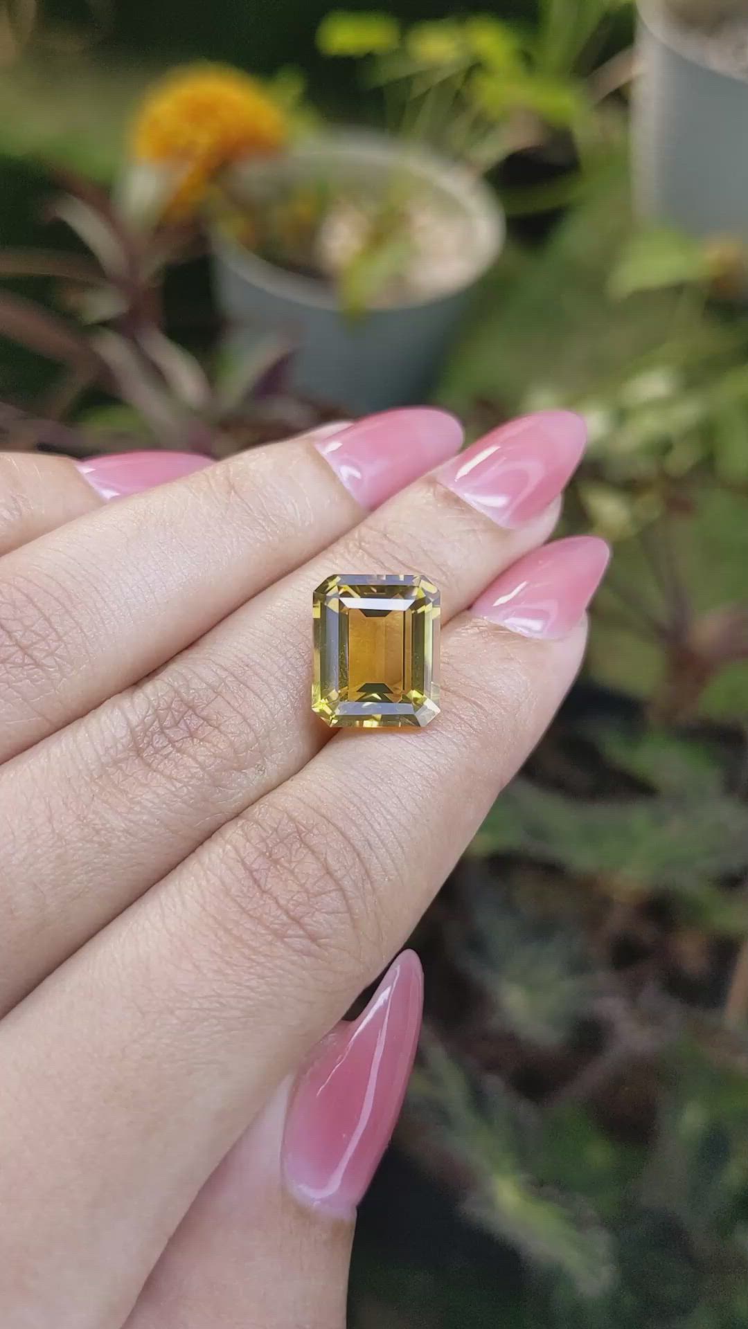 7.34 Ct. Citrine from Brazil Size Video