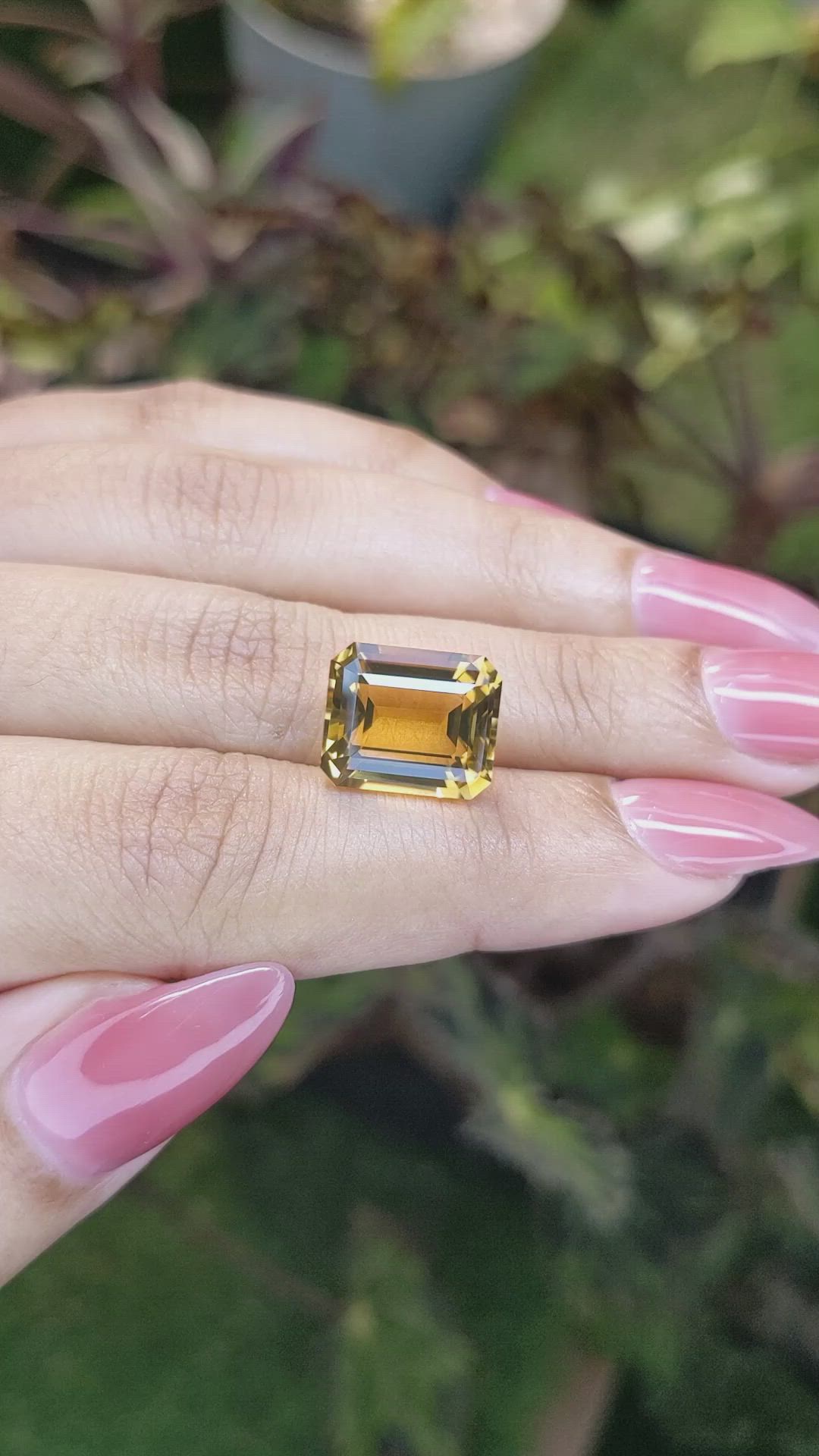 7.34 Ct. Citrine from Brazil Size Video